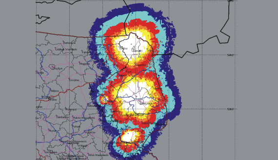 Mapa zasięgu sygnału
