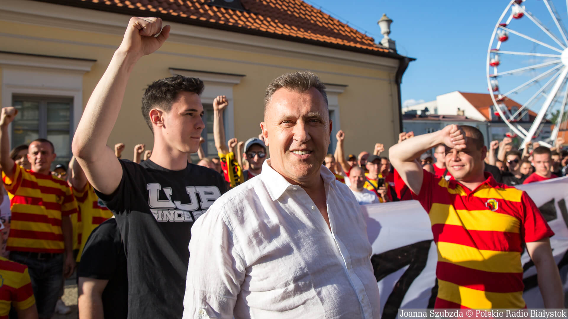 Spotkanie kibiców Jagiellonii Białystok z Cezarym Kuleszą [zdjęcia, wideo]