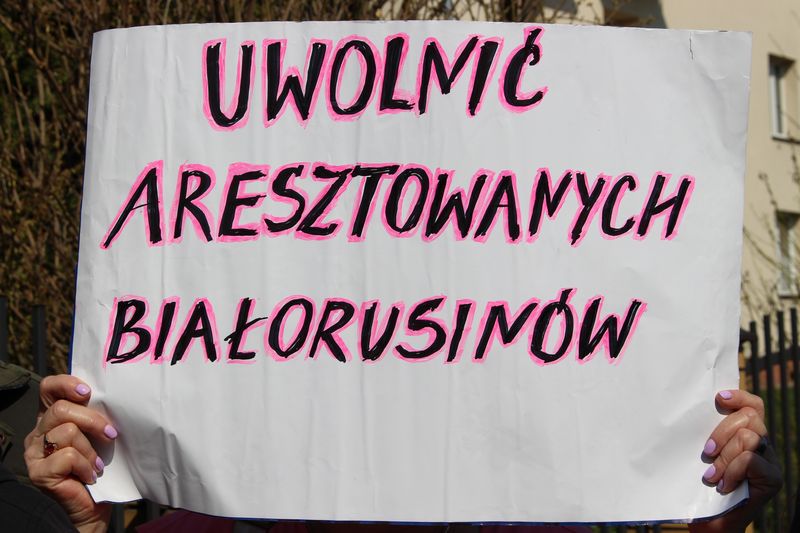 Powiedzieli: STOP represjom na Białorusi - pikieta w Białymstoku
