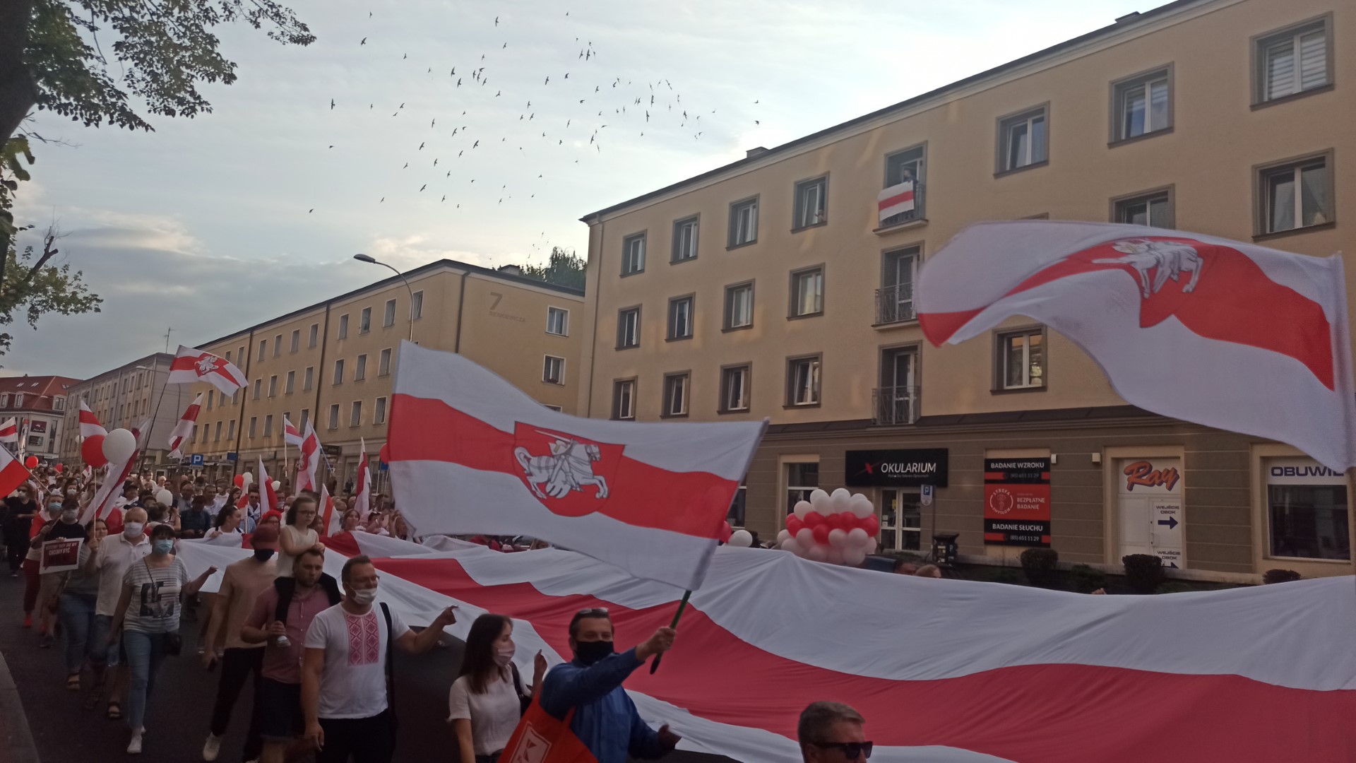 Marsz Solidarności z Białorusią w Białymstoku 21.08.2020