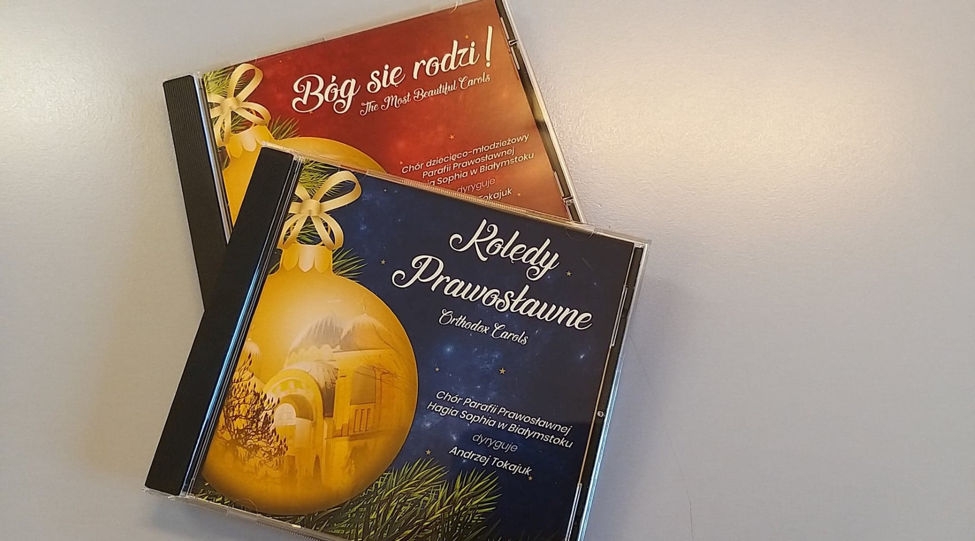Płyty z kolędami chórów z parafii Hagia Sophia w Białymstoku 2.01.2021