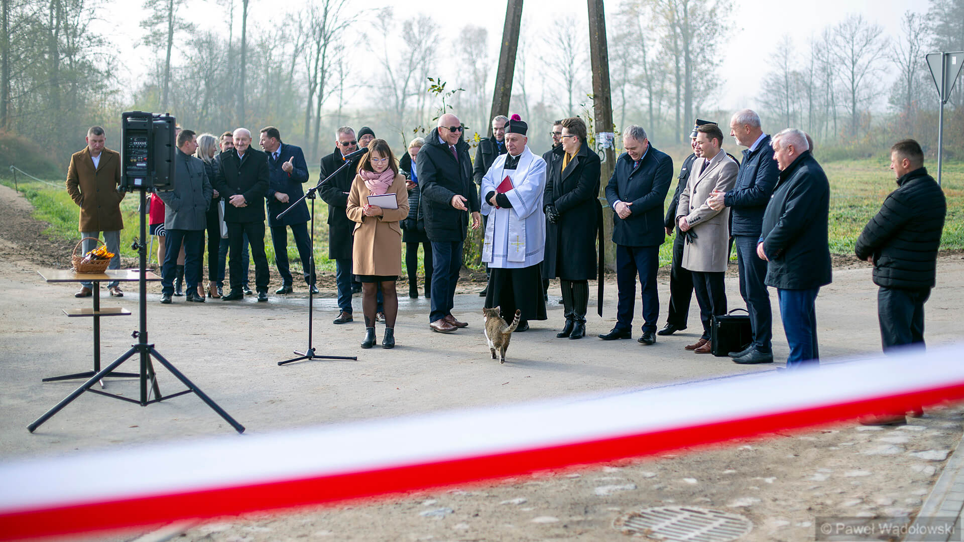 Otwarcie wyremontowanej drogi w gminie Jedwabne