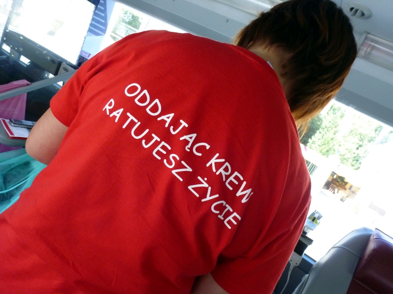 Zbiórka krwi w Łomży dla strażaka Tomka