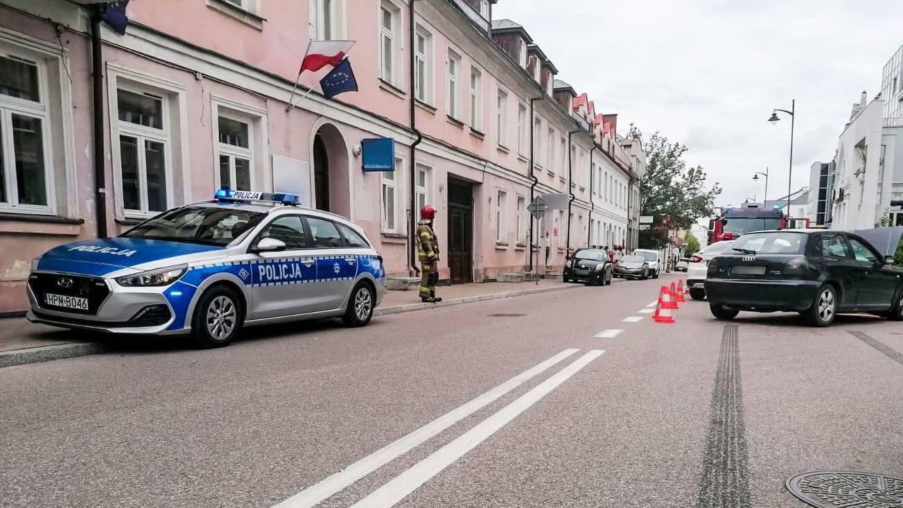 Wypadek na ulicy Warszawskiej w Białymstoku - jedna osoba w szpitalu