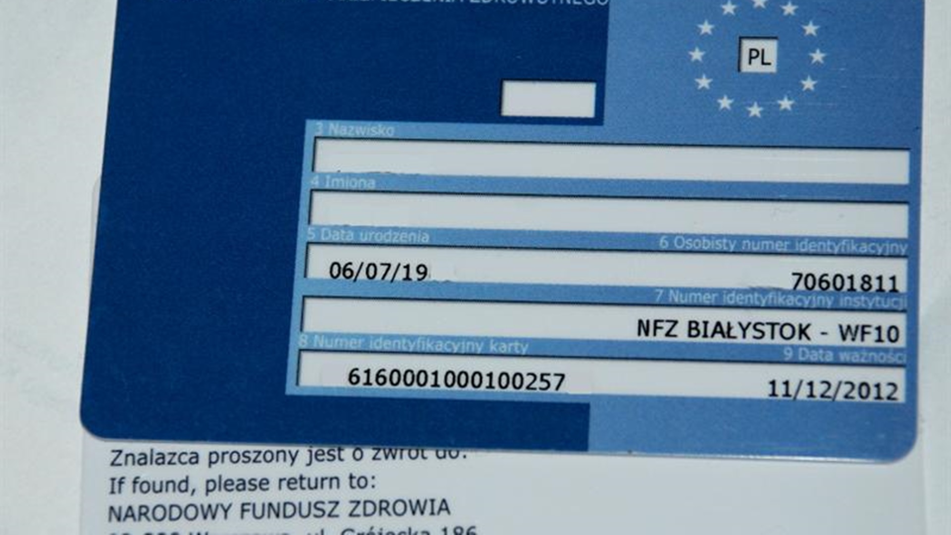 Mniejsze zainteresowanie kartą EKUZ w Podlaskiem