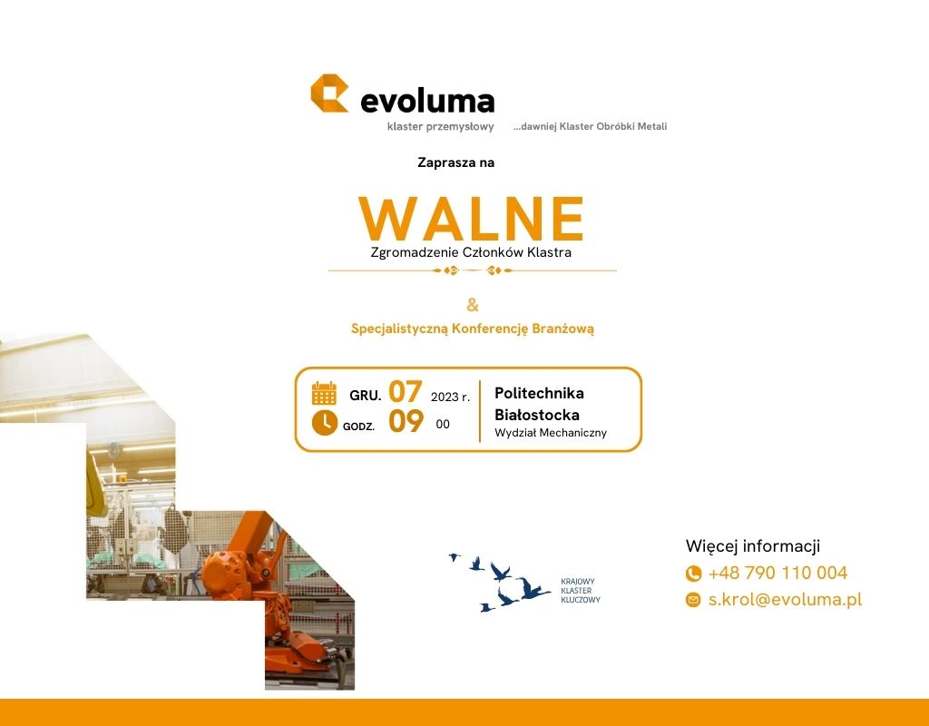 Walne Zgromadzenie Członków Klastra Przemysłowego Evoluma