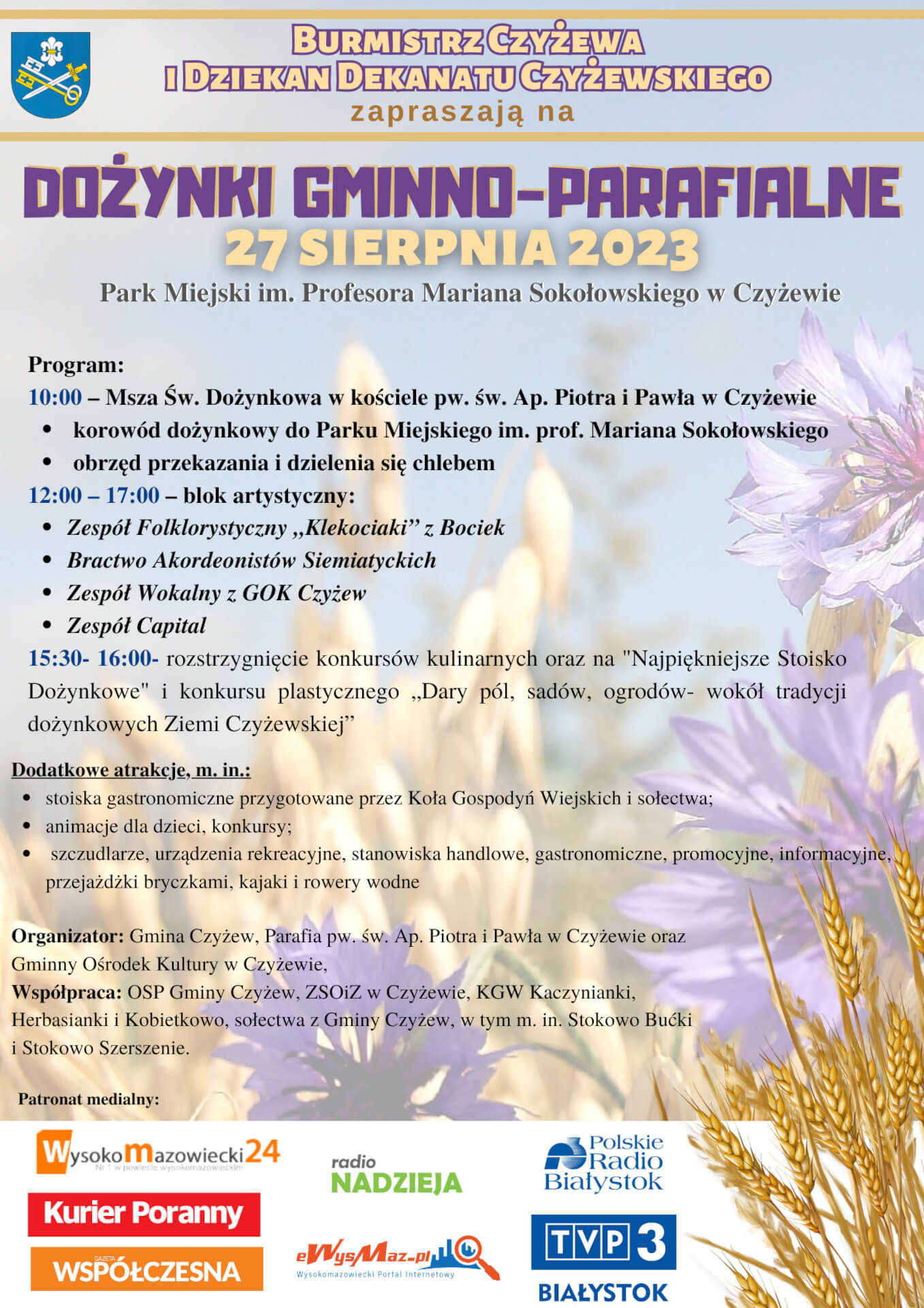 Dożynki Gminno-Parafialne w Czyżewie