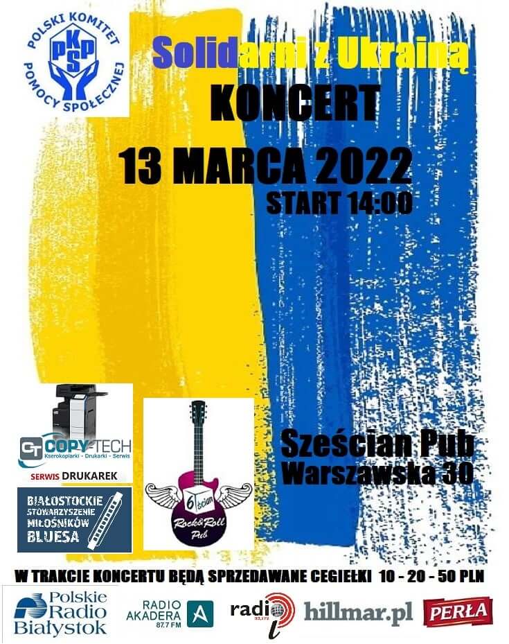"Solidarni z Ukrainą. Wspieramy Ukrainę" - koncert w Białymstoku