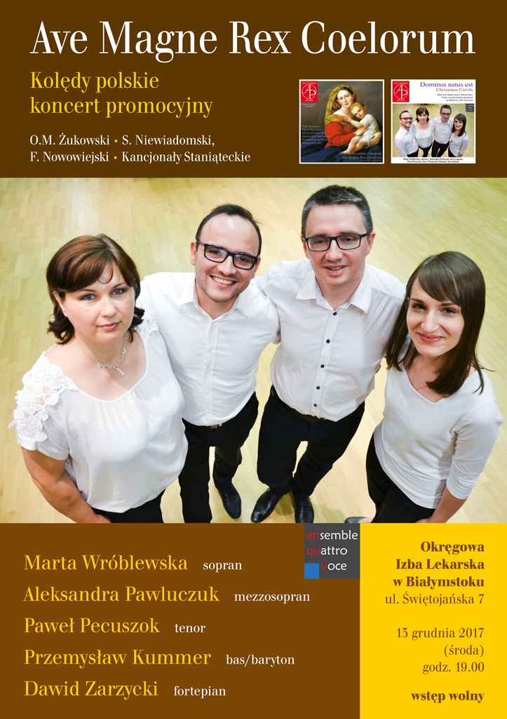Kolędy polskie - koncert promocyjny kwartetu wokalnego Ensemble QuattroVoce