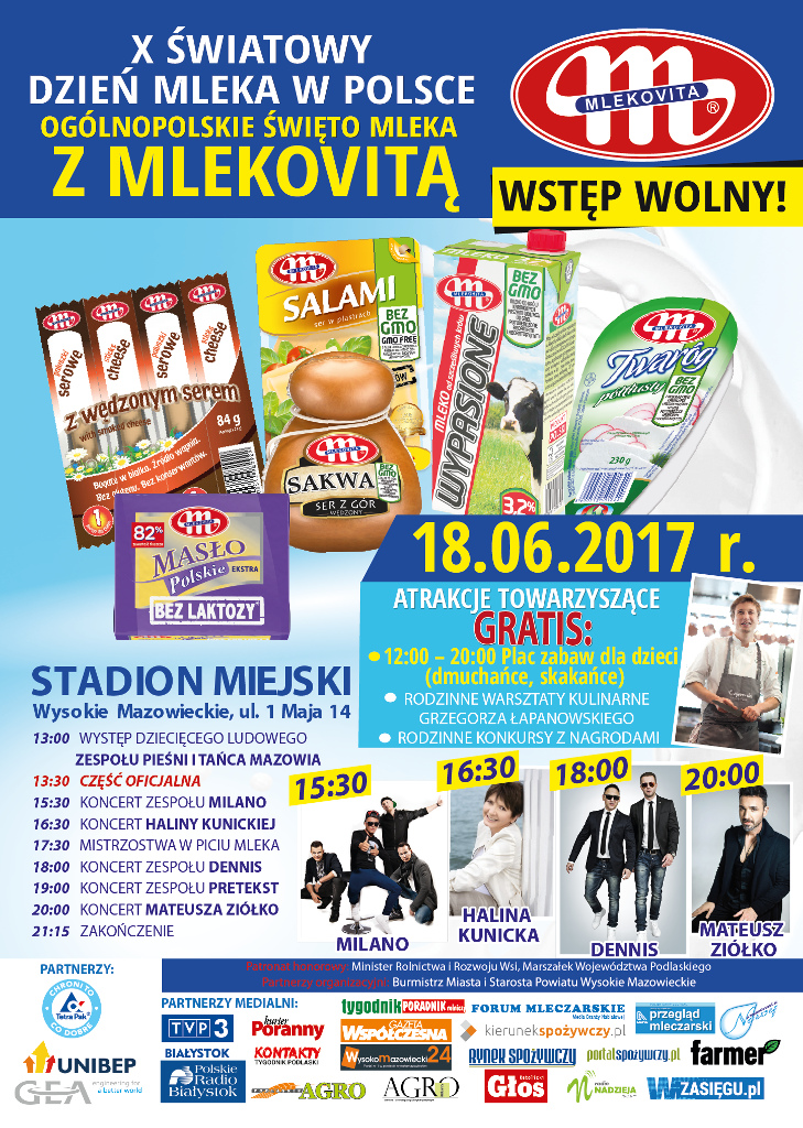 X Światowy Dzień Mleka w Polsce – Ogólnopolskie Święto Mleka z MLEKOVITĄ