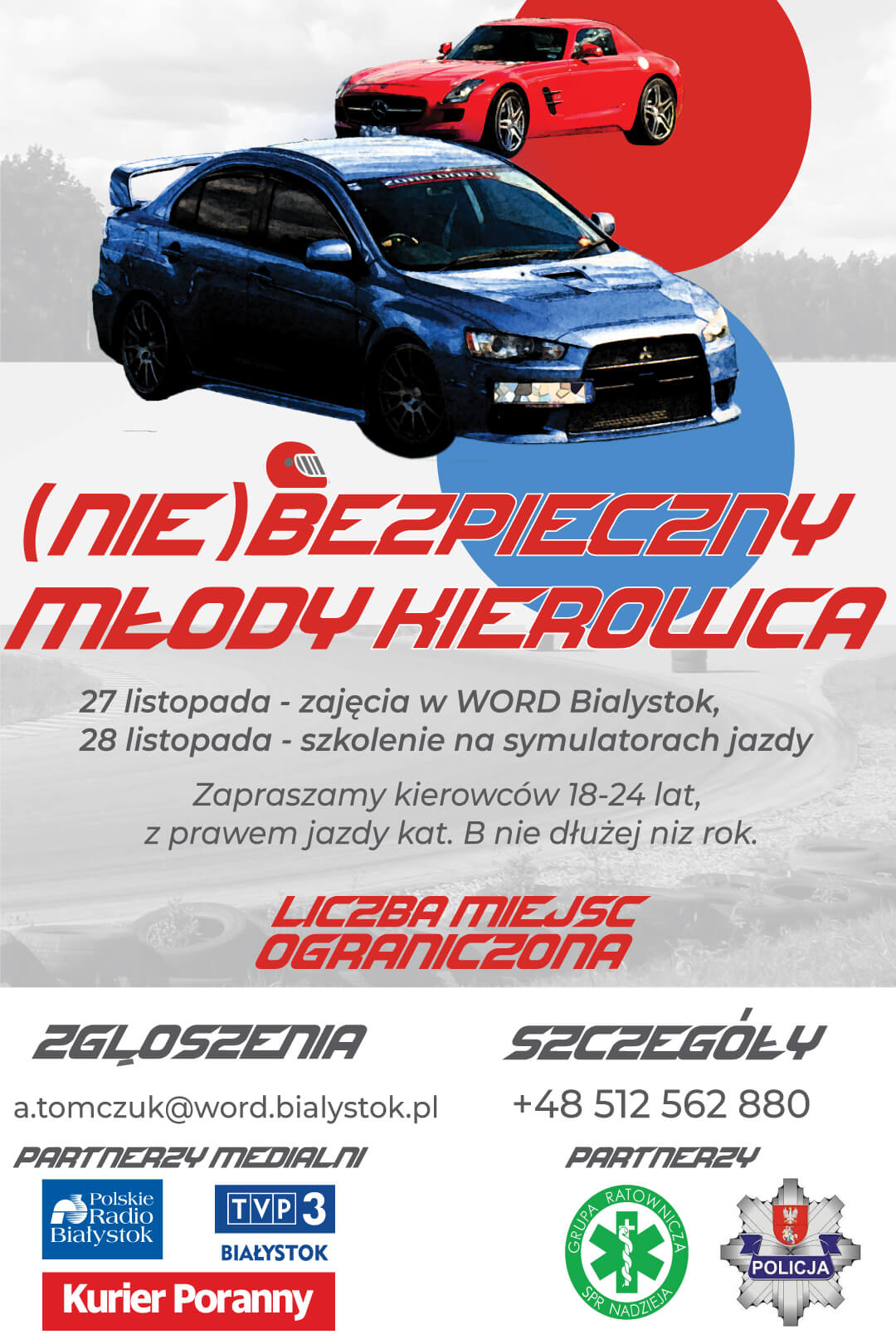(Nie)Bezpieczny Młody Kierowca - warsztaty w WORD Białystok