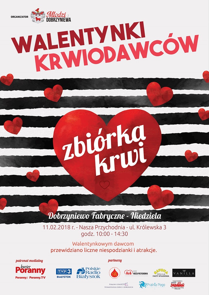 Walentynki krwiodawców w Dobrzyniewie Fabrycznym