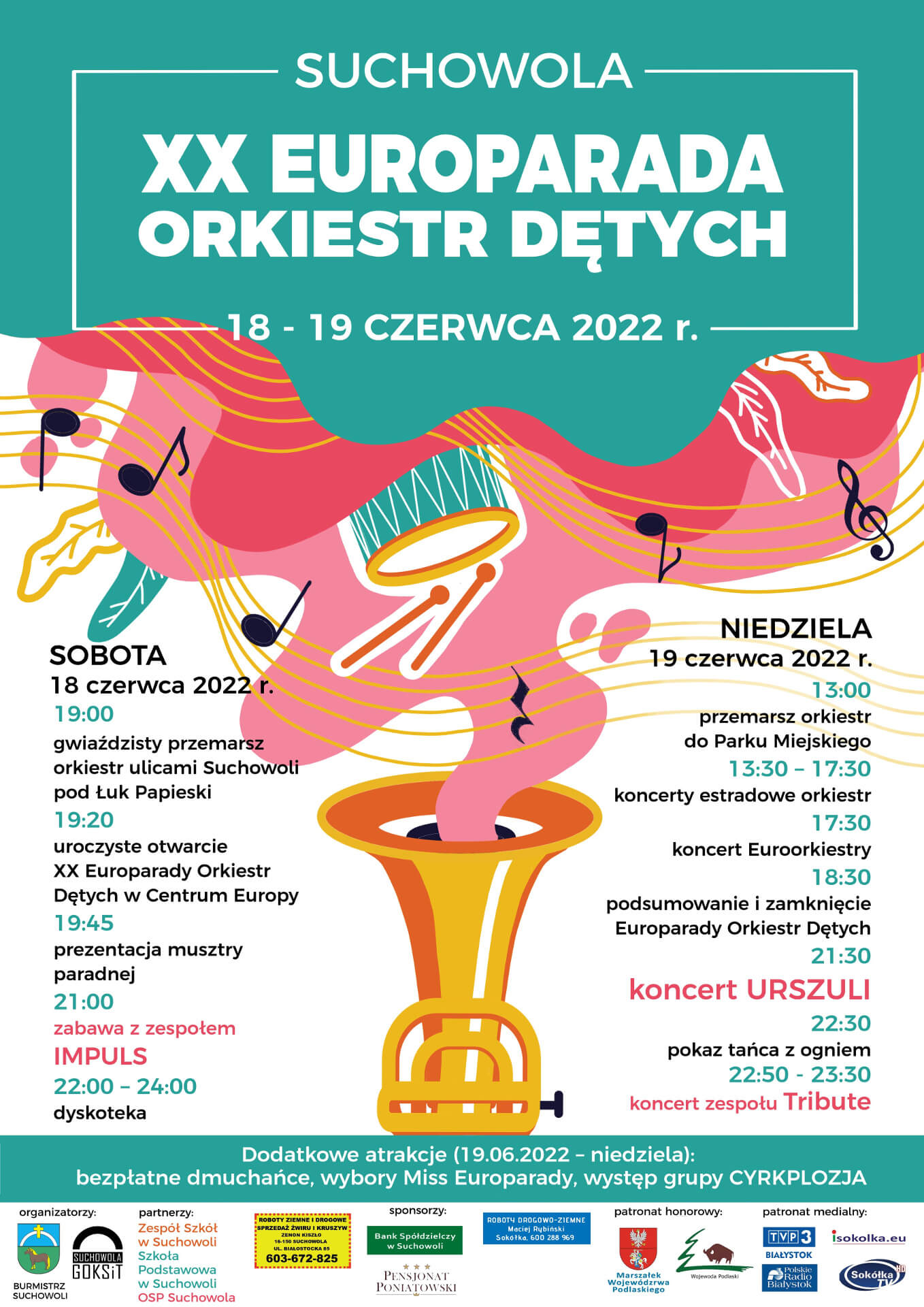 XX Europarada Orkiestr Dętych w Centrum Europy - Suchowola 2022