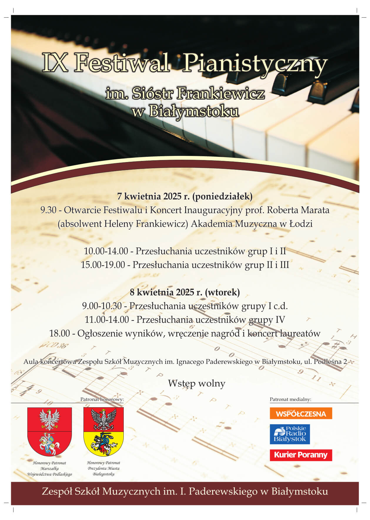 IX Festiwal Pianistyczny im. Sióstr Frankiewicz
