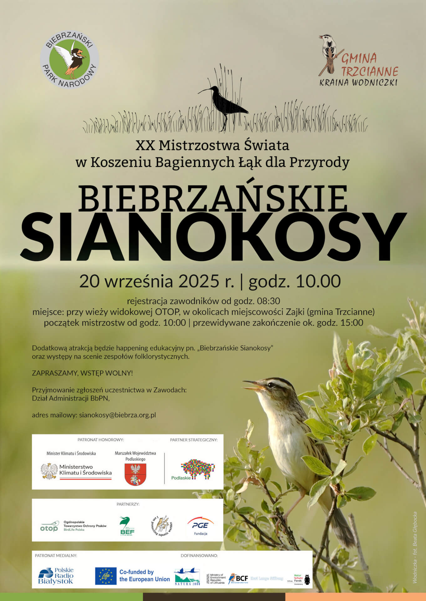 XX Mistrzostwa Świata w Koszeniu Bagiennych Łąk dla Przyrody "Biebrzańskie Sianokosy"