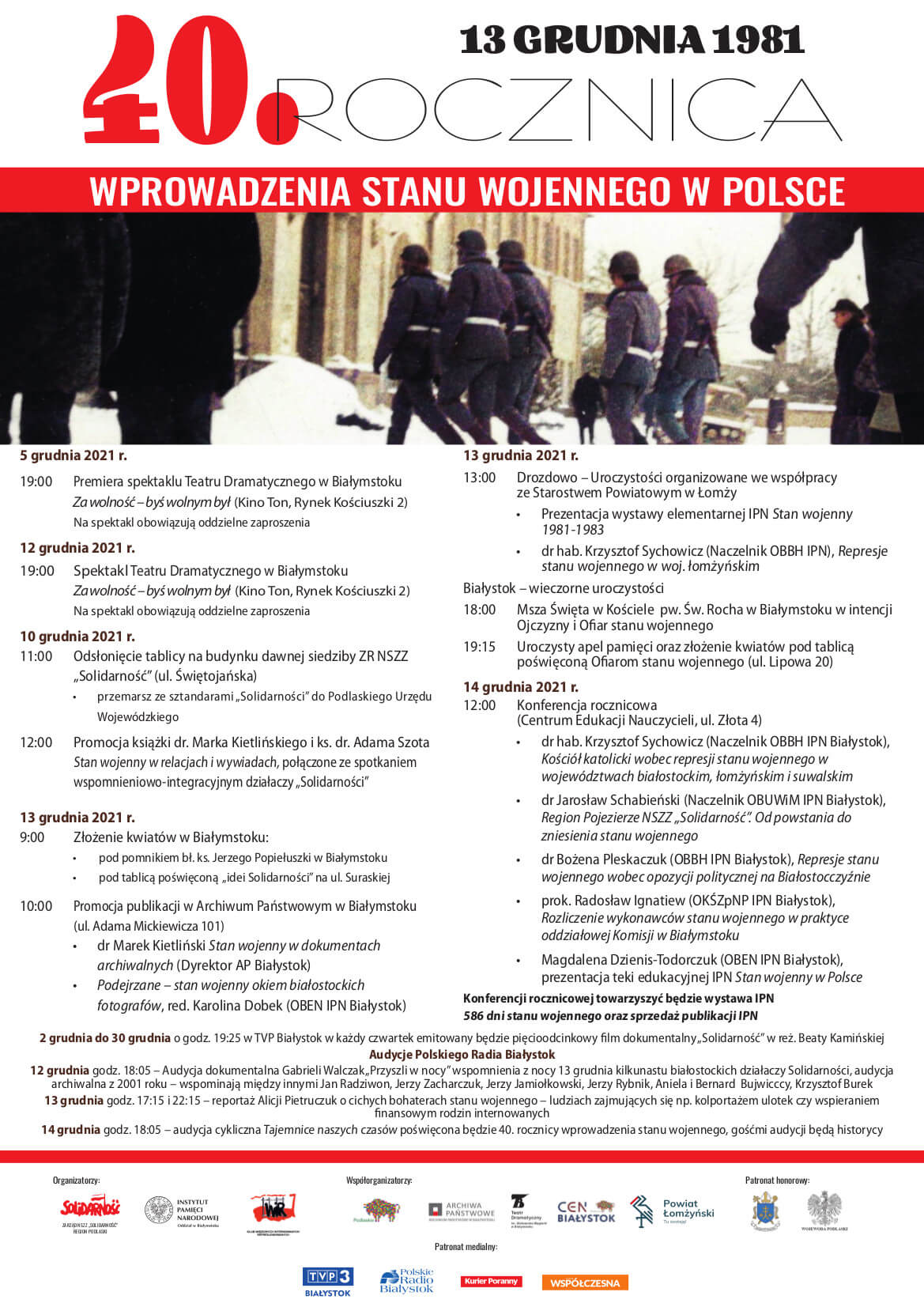 40. rocznica wprowadzenia stanu wojennego w Polsce