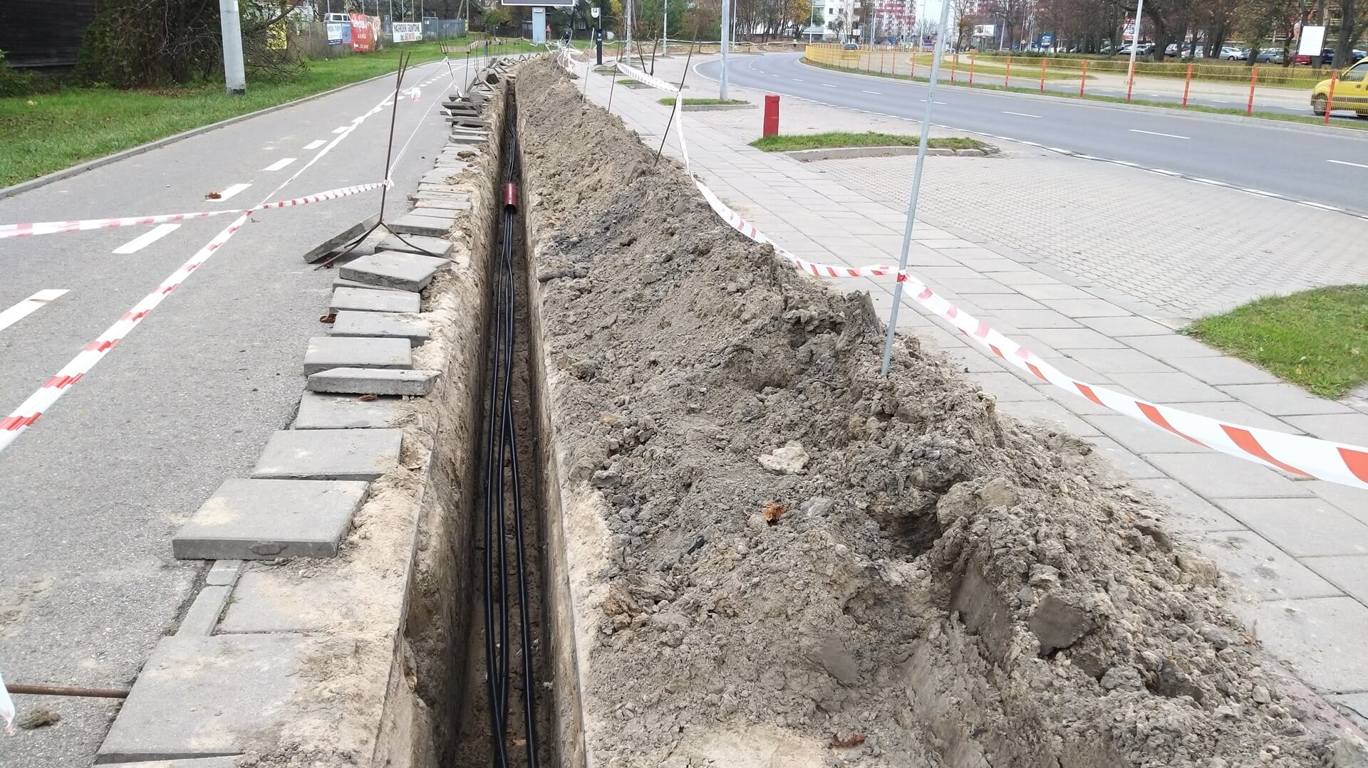 Podczas prac ziemnych wzdłuż ul. Wyszyńskiego znaleziono fragmenty kości