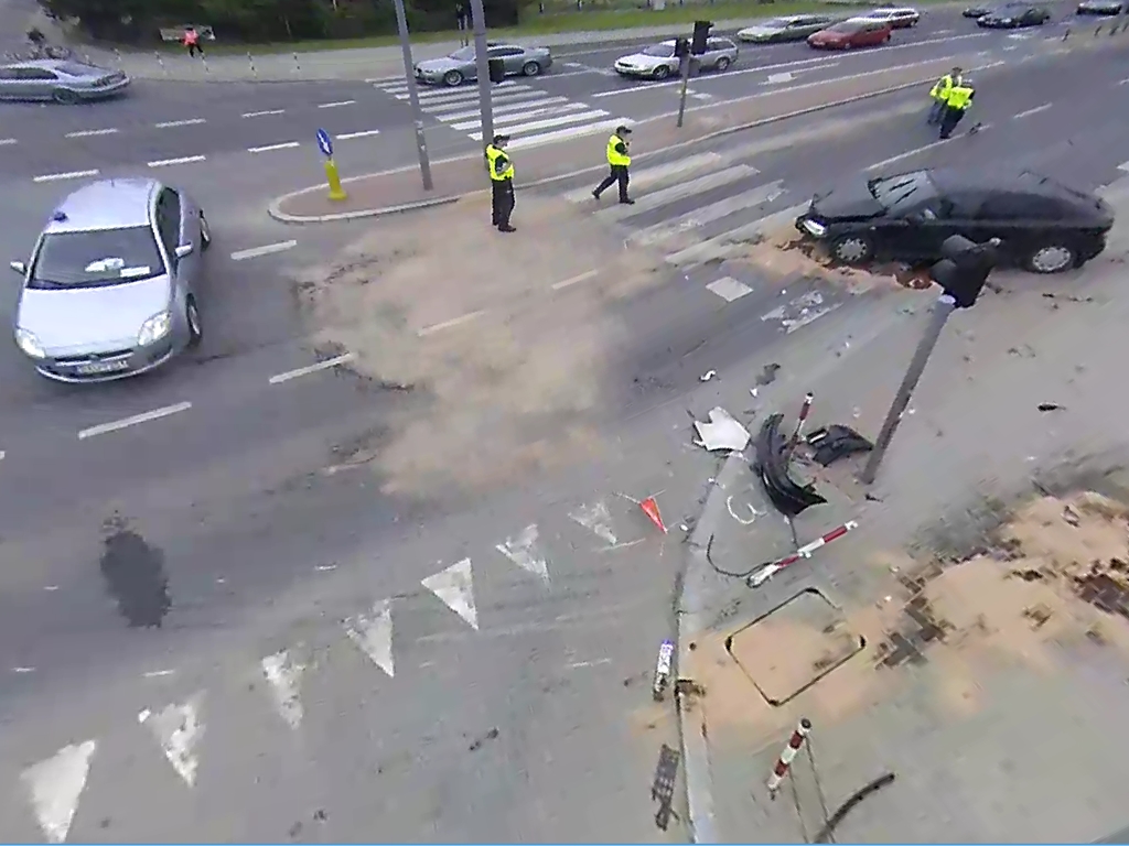 Wypadek w Białymstoku na skrzyżowaniu ulic Hetmańskiej i Marczukowskiej