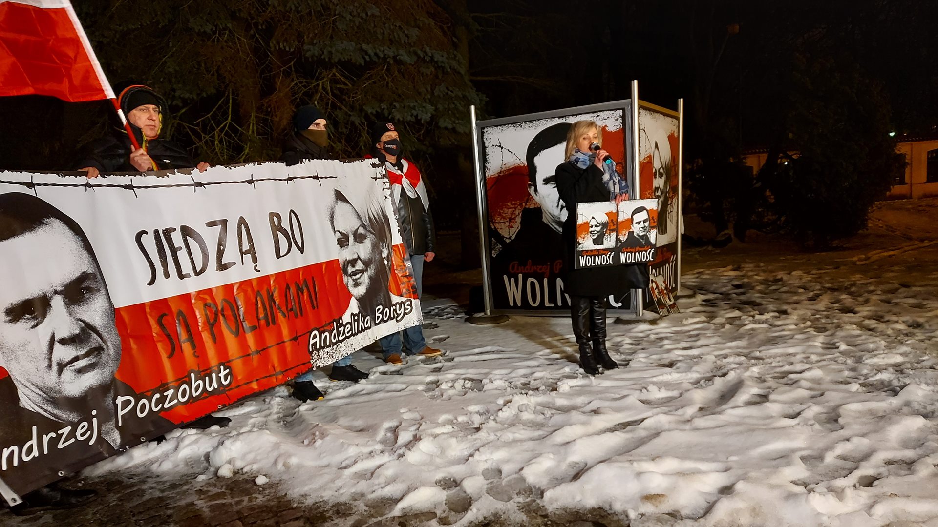 W Białymstoku przedstawiciele Związku Polaków na Białorusi apelowali o uwolnienie Andżeliki Borys i Andrzeja Poczobuta