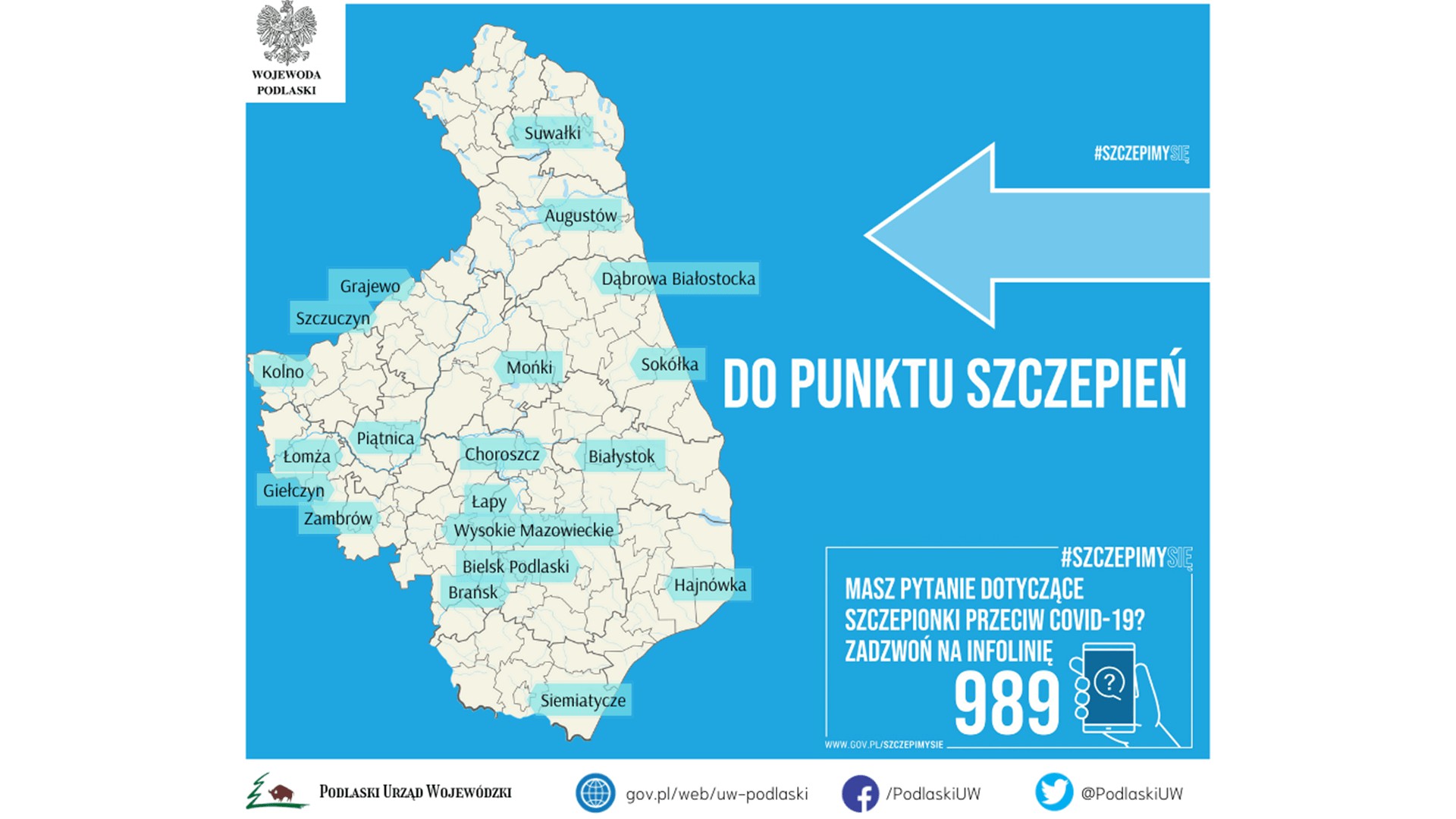Punkty szczepień powszechnych będą w USK i w Zespole Szkół Mechanicznych w Białymstoku - jest decyzja wojewody [lista punktów w Podlaskiem]