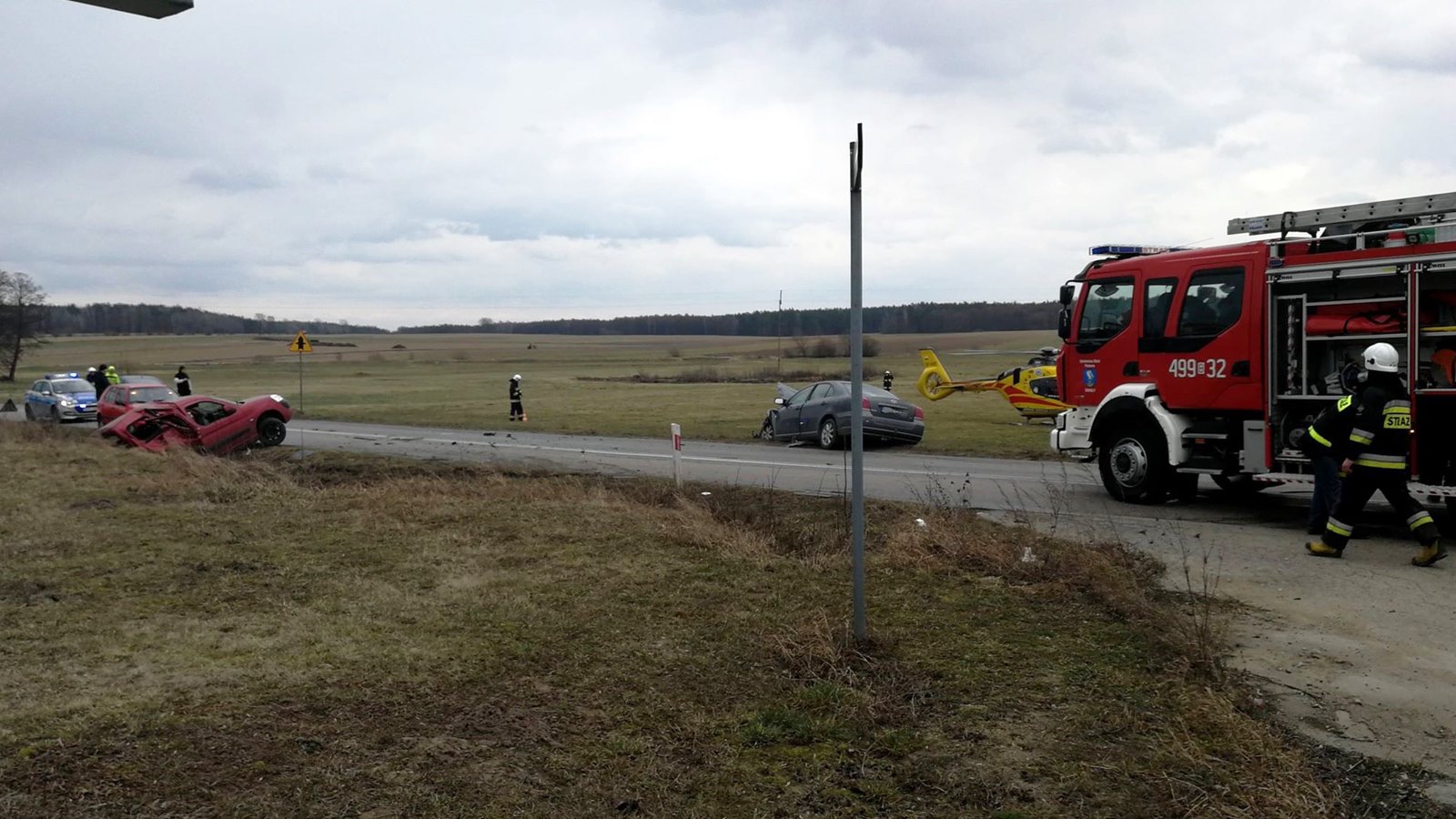 Wypadek w Sokołach - ranna nastolatka