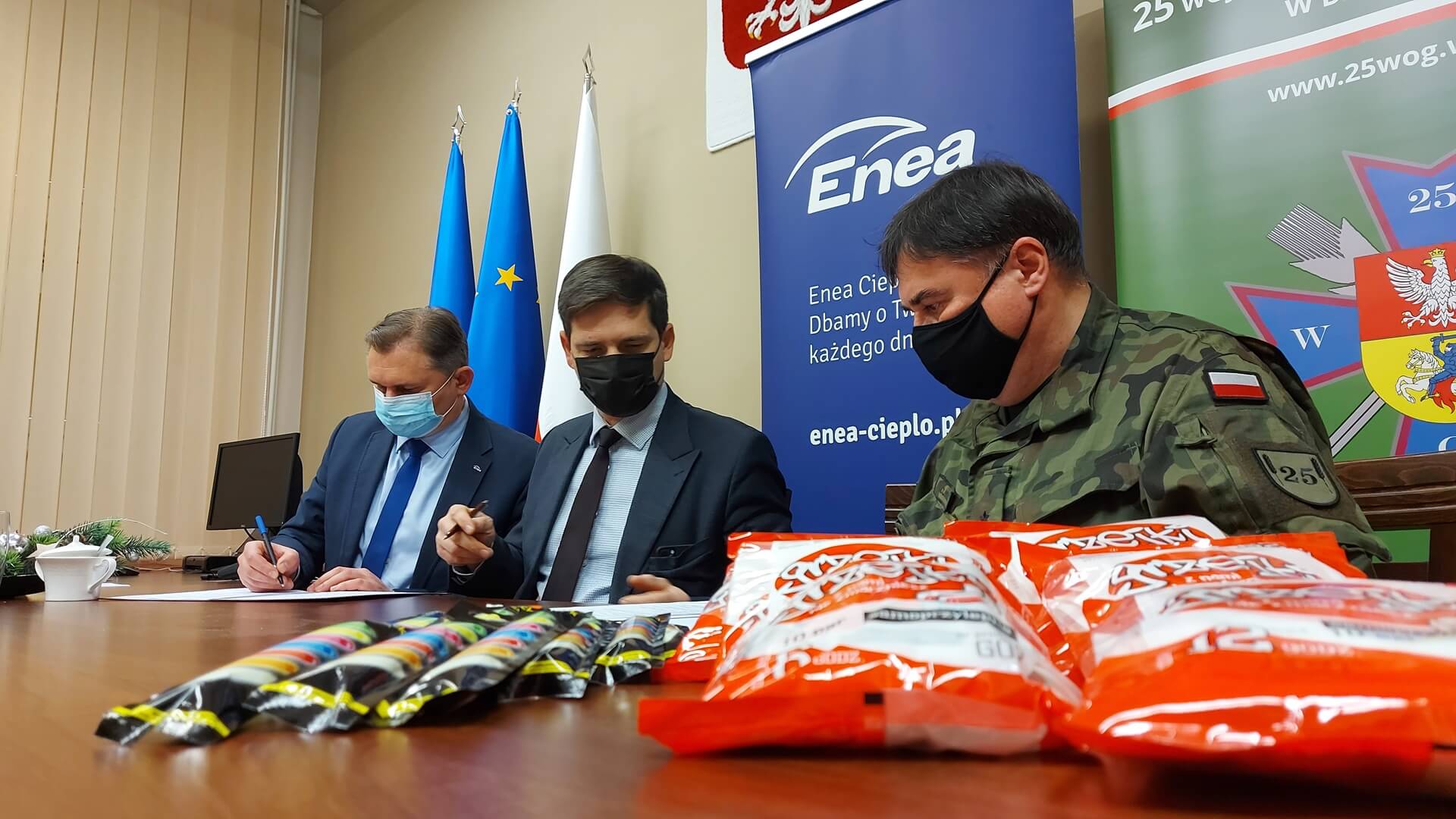 Spółka Enea Ciepło wsparła żołnierzy ochraniających granicę