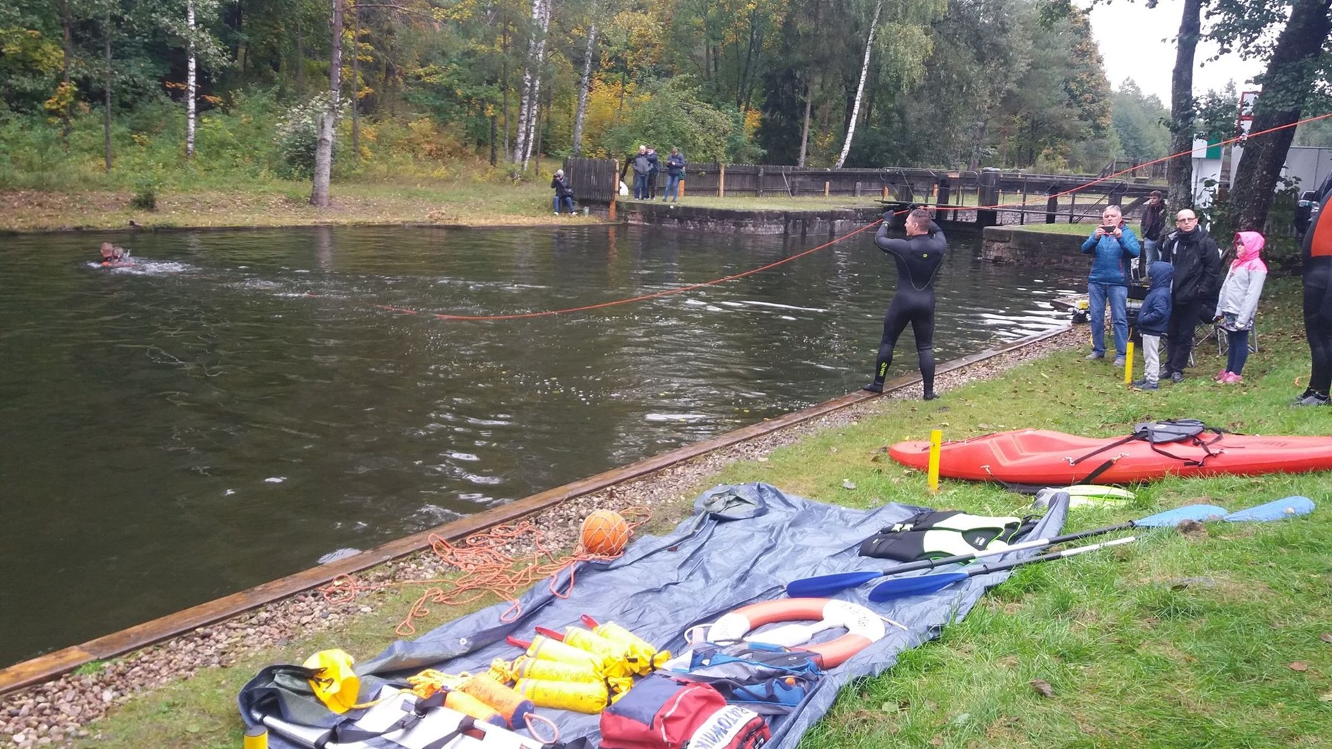 Piknik przy śluzie Paniewo na Kanale Augustowskim