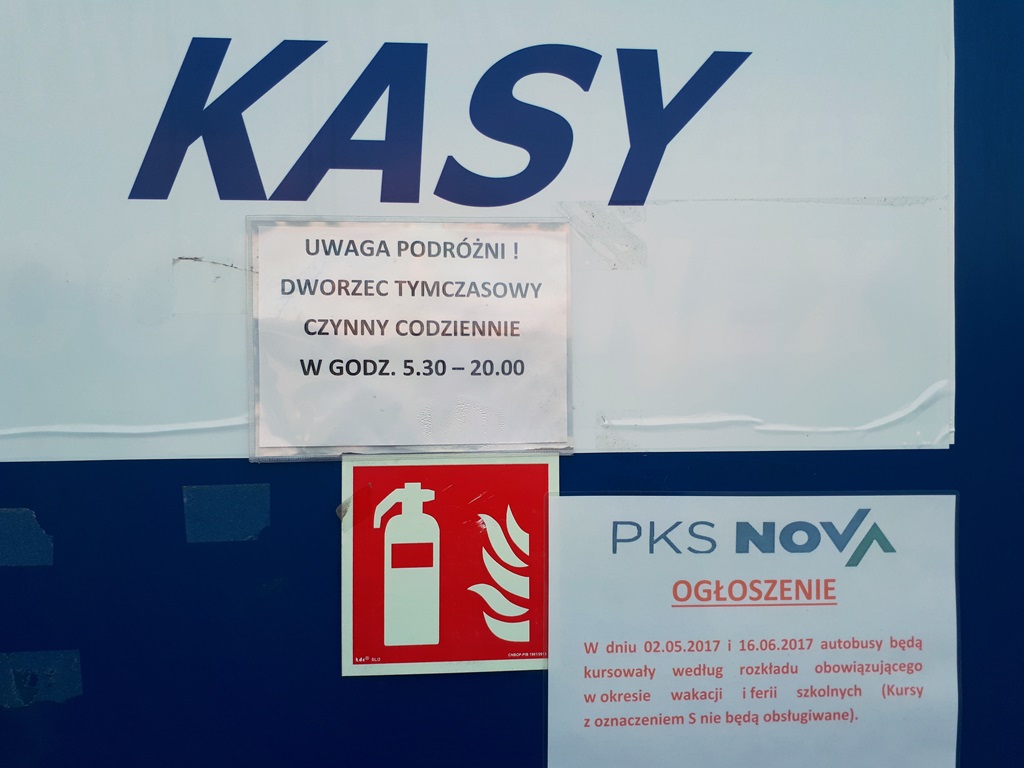 Tymczasowa poczekalnia na dworcu PKS w Białymstoku będzie dłużej czynna