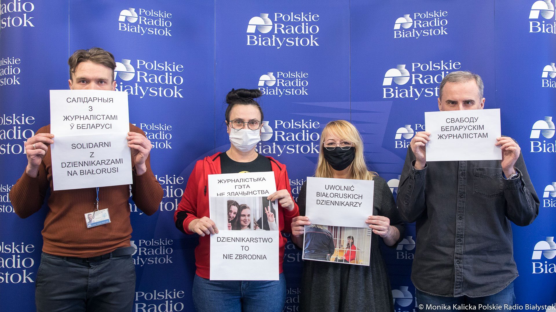 Zespół Radia Białystok solidarny z białoruskimi dziennikarkami