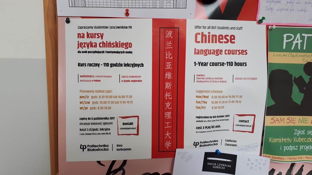 Władze PB szukają chętnych do nauki języka chińskiego