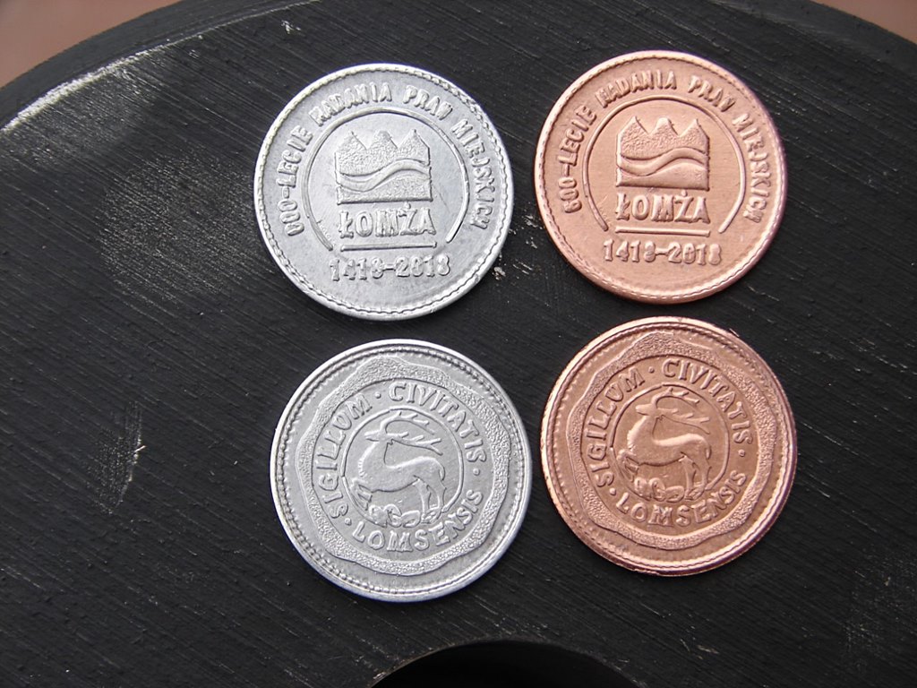 Jubileuszowa moneta z pierwszym herbem Łomży - każdy może ją sobie wybić