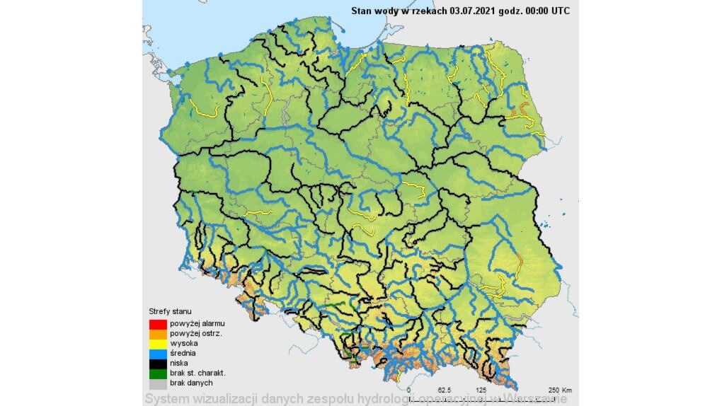Przekroczony stan ostrzegawczy na trzech podlaskich rzekach