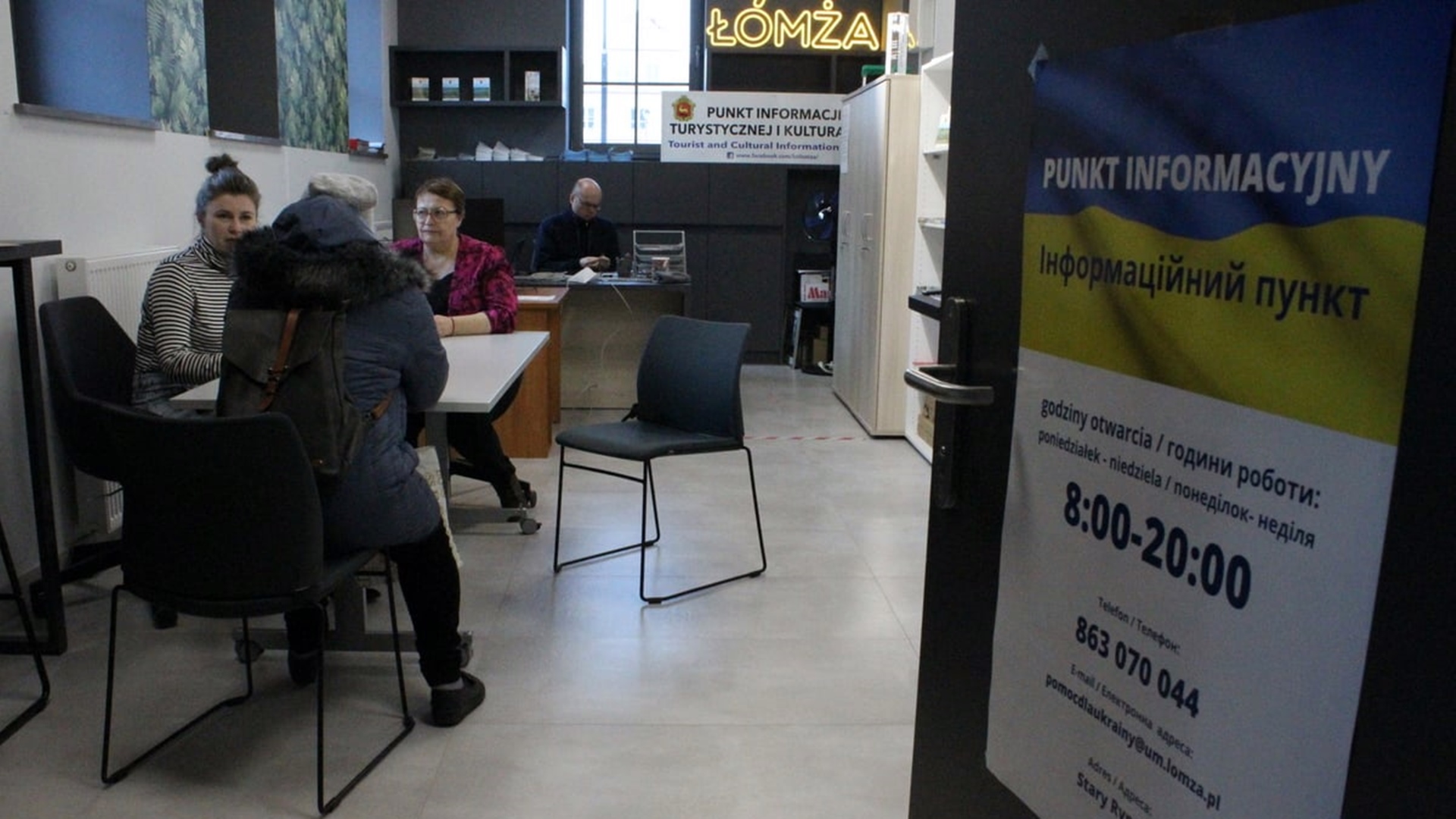 W Łomży powstał punkt informacyjny dla uchodźców z Ukrainy