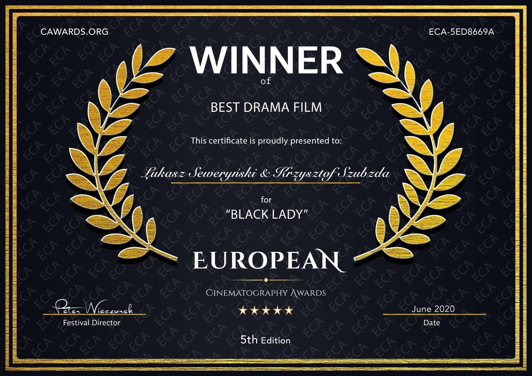 Film "Czarna Dama" wyróżniony w międzynarodowym konkursie