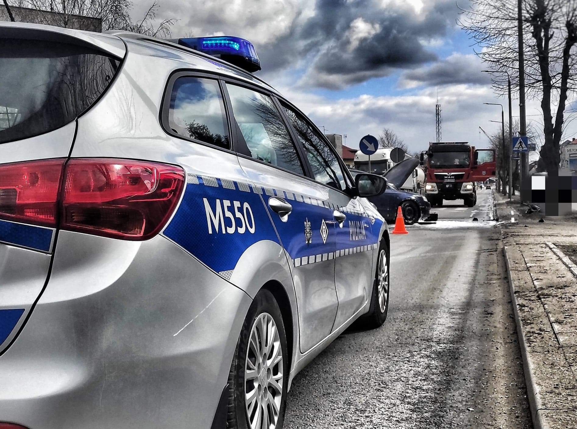 Rowerzysta trafił do szpitala po wypadku w Grajewie