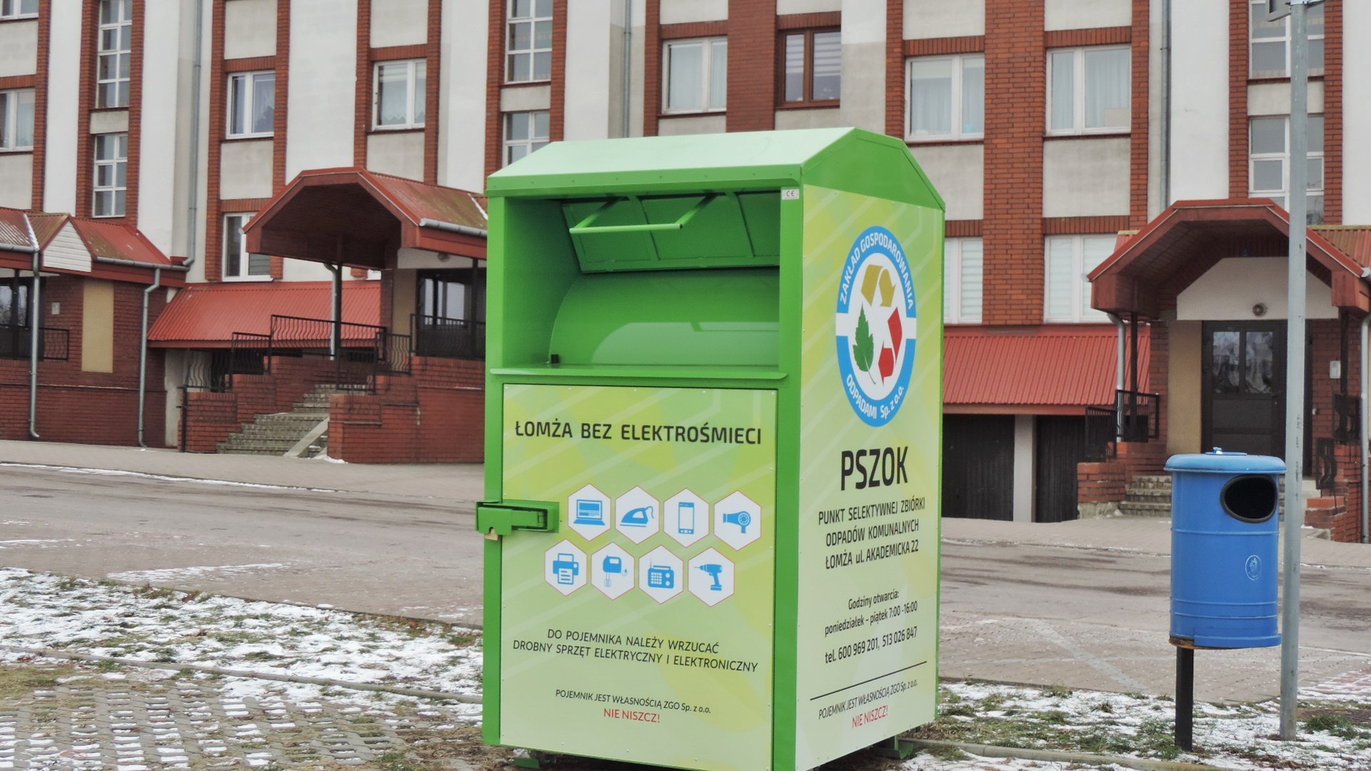 Dzięki dodatkowym pojemnikom mieszkańcy Łomży mogą łatwiej pozbyć się elektrośmieci