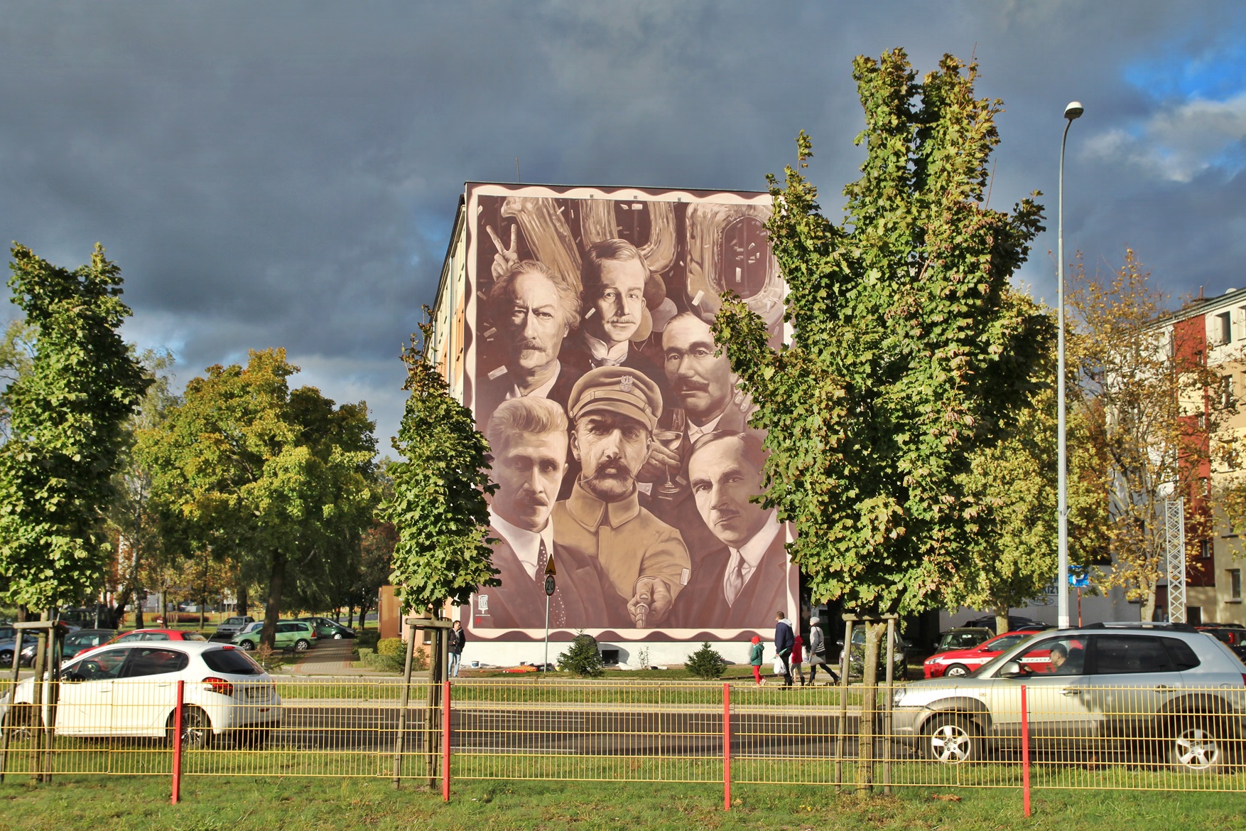 Mural w setną rocznicę odzyskania niepodległości