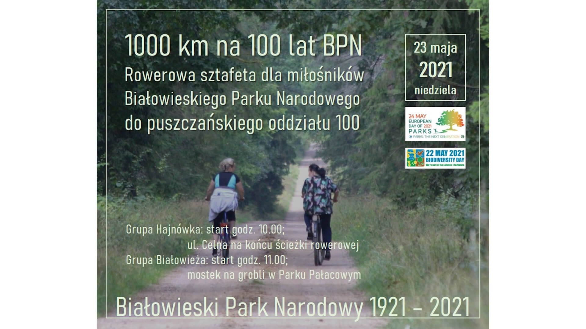 Sztafeta rowerowa z okazji stulecia Białowieskiego Parku Narodowego