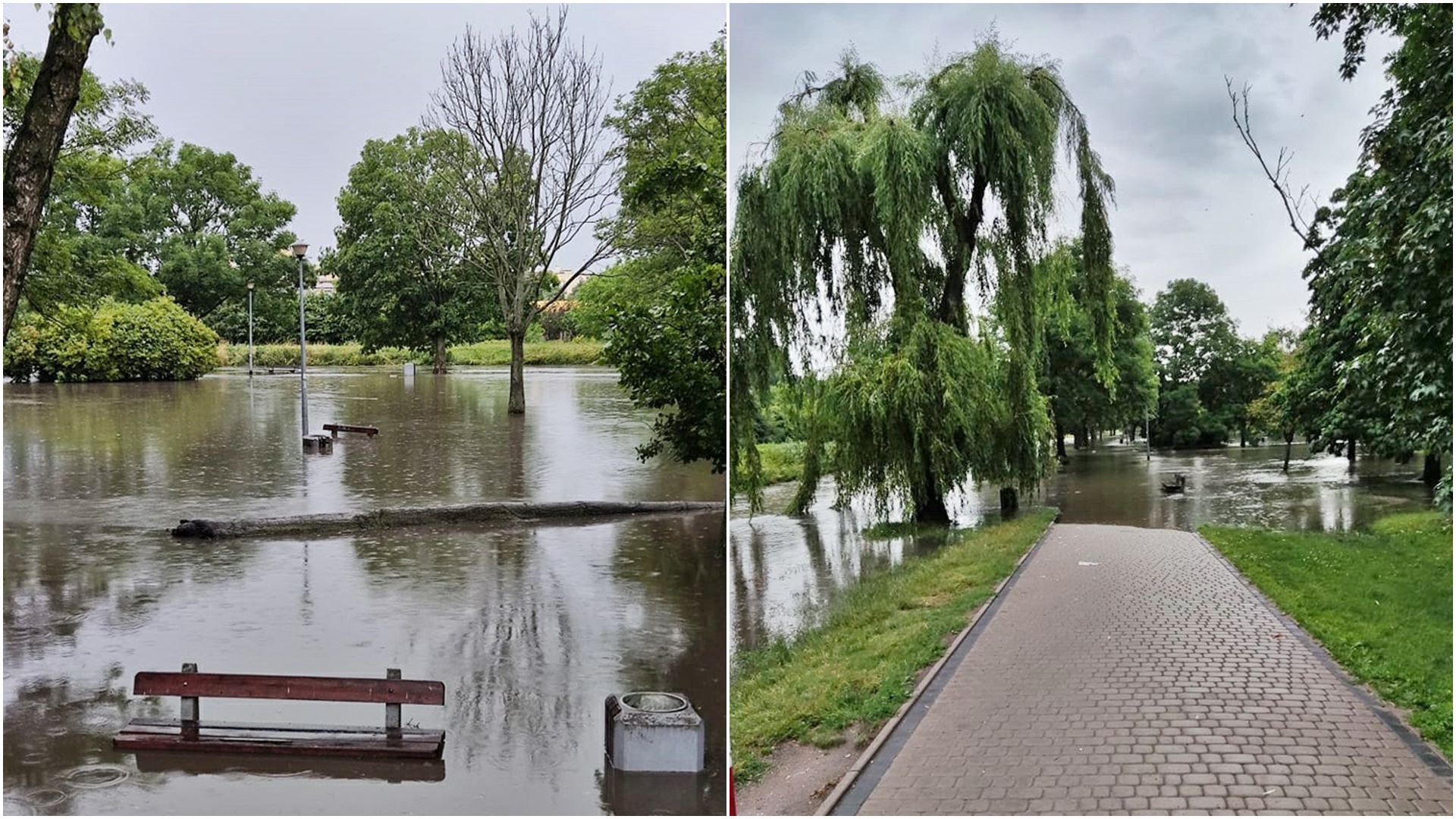 Burza z ulewą przeszła nad Białymstokiem - zalanych jest wiele ulic i posesji