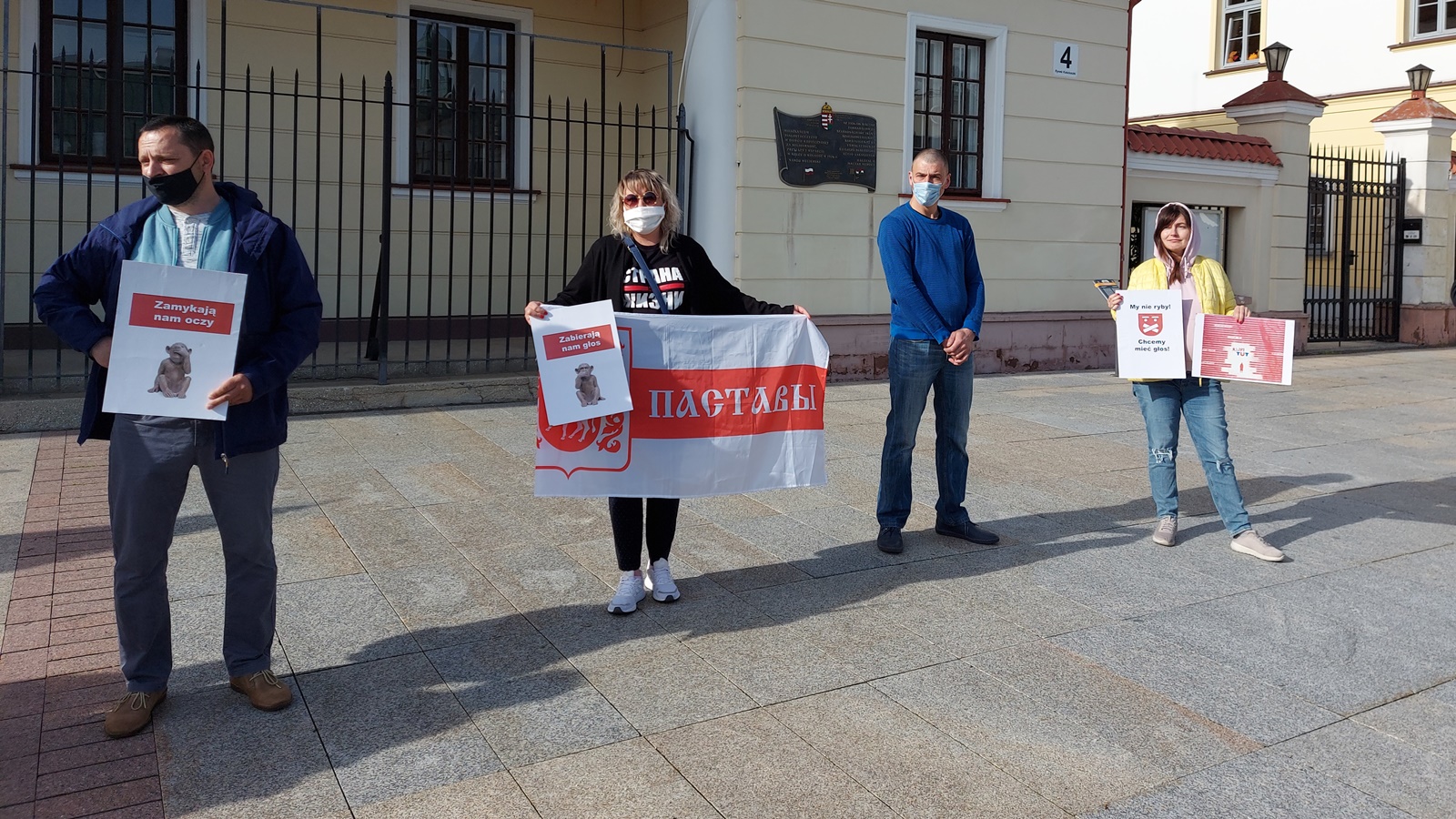Białystok: Akcja solidarności z dziennikarzami prześladowanymi na Białorusi