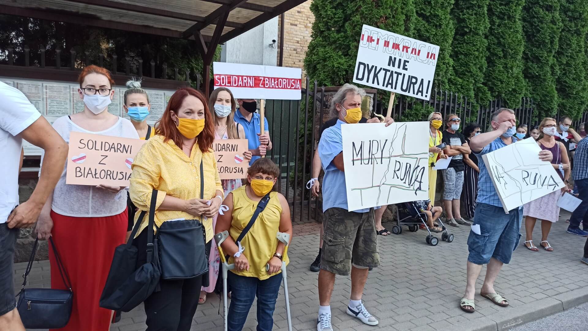 Happening solidarnościowy z Białorusinami i Białorusinkami w Białymstoku