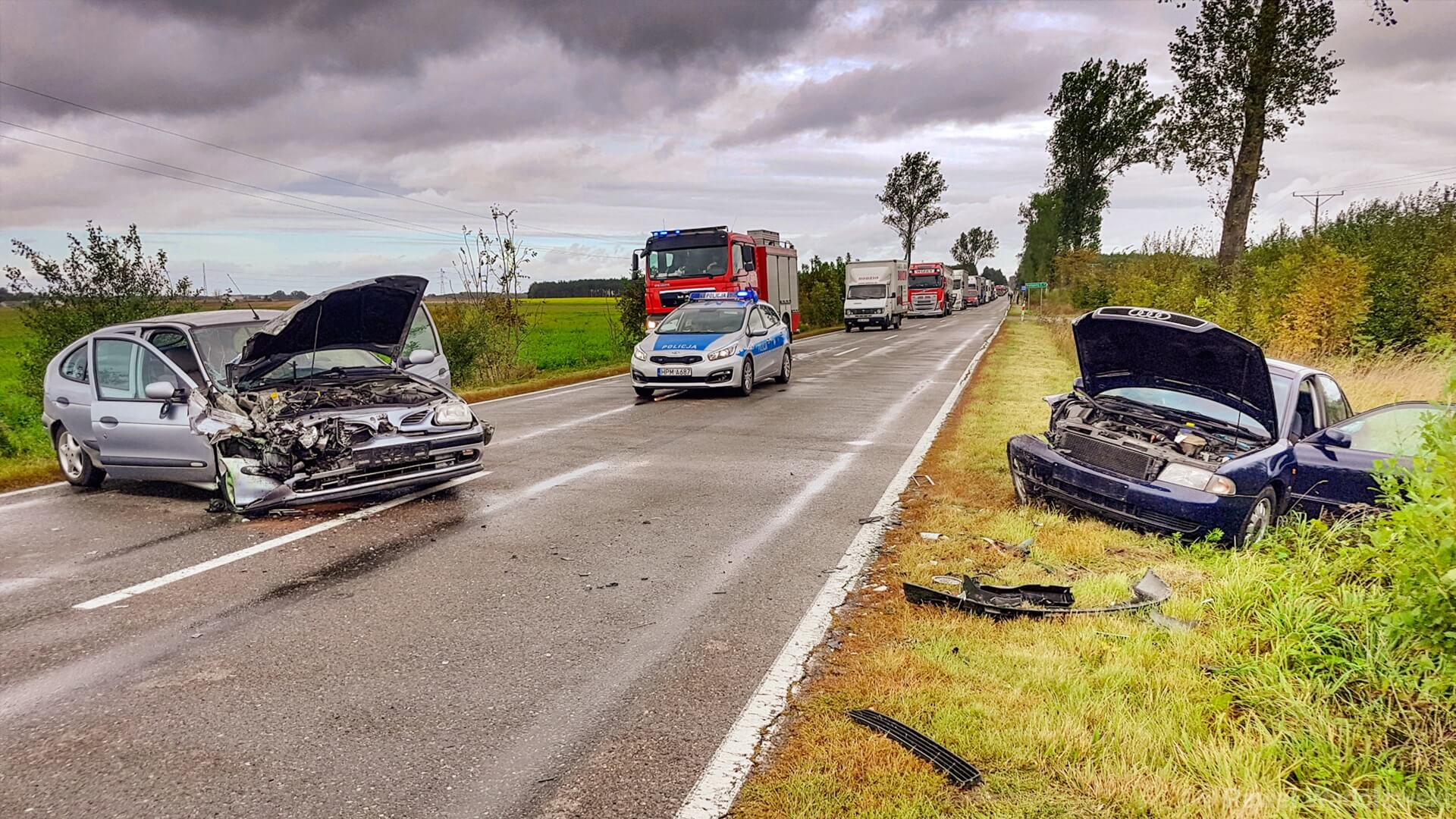 Wypadek między Łomżą a Śniadowem