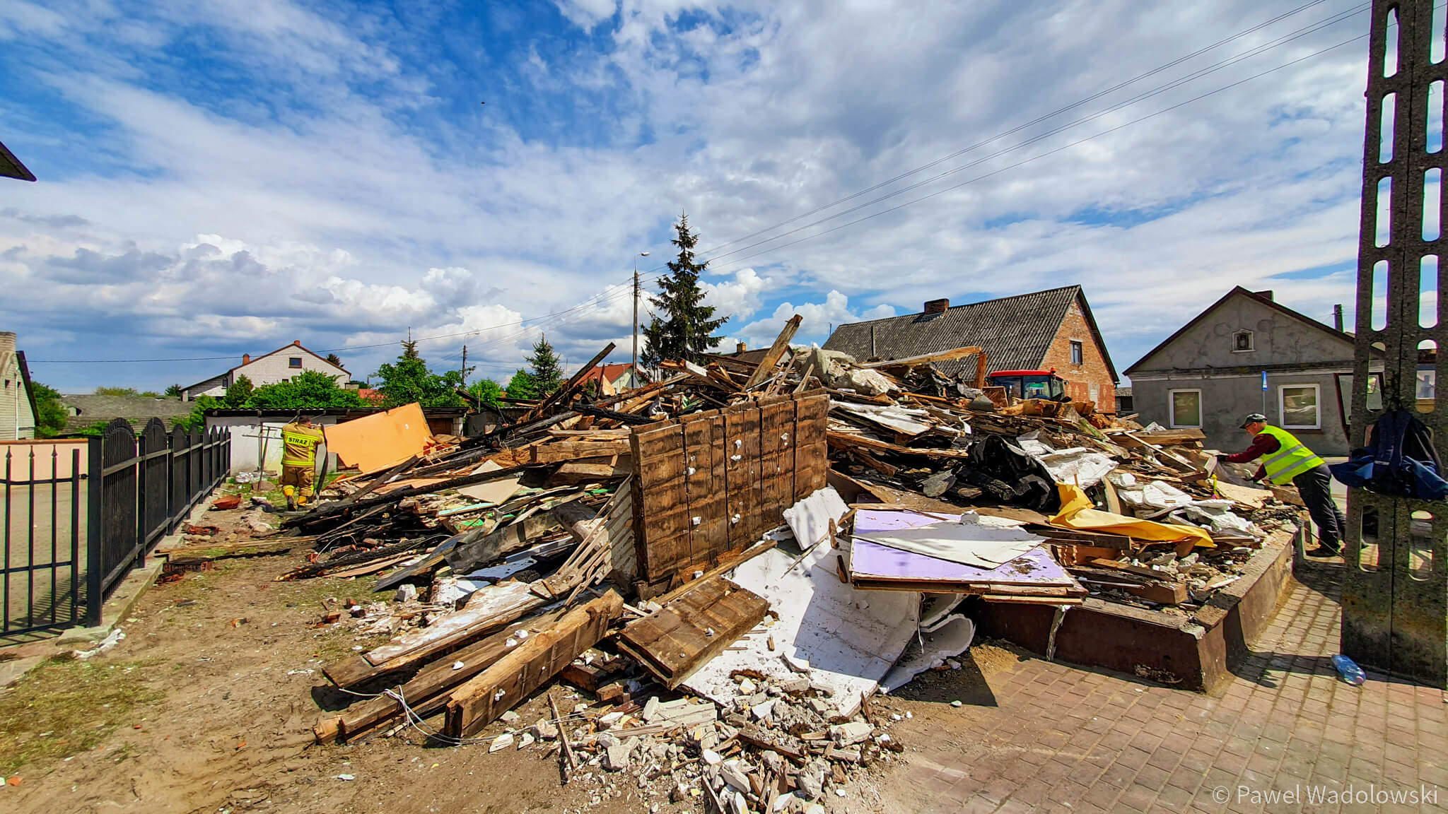 Pożar drewnianego domu w Wąsoszu