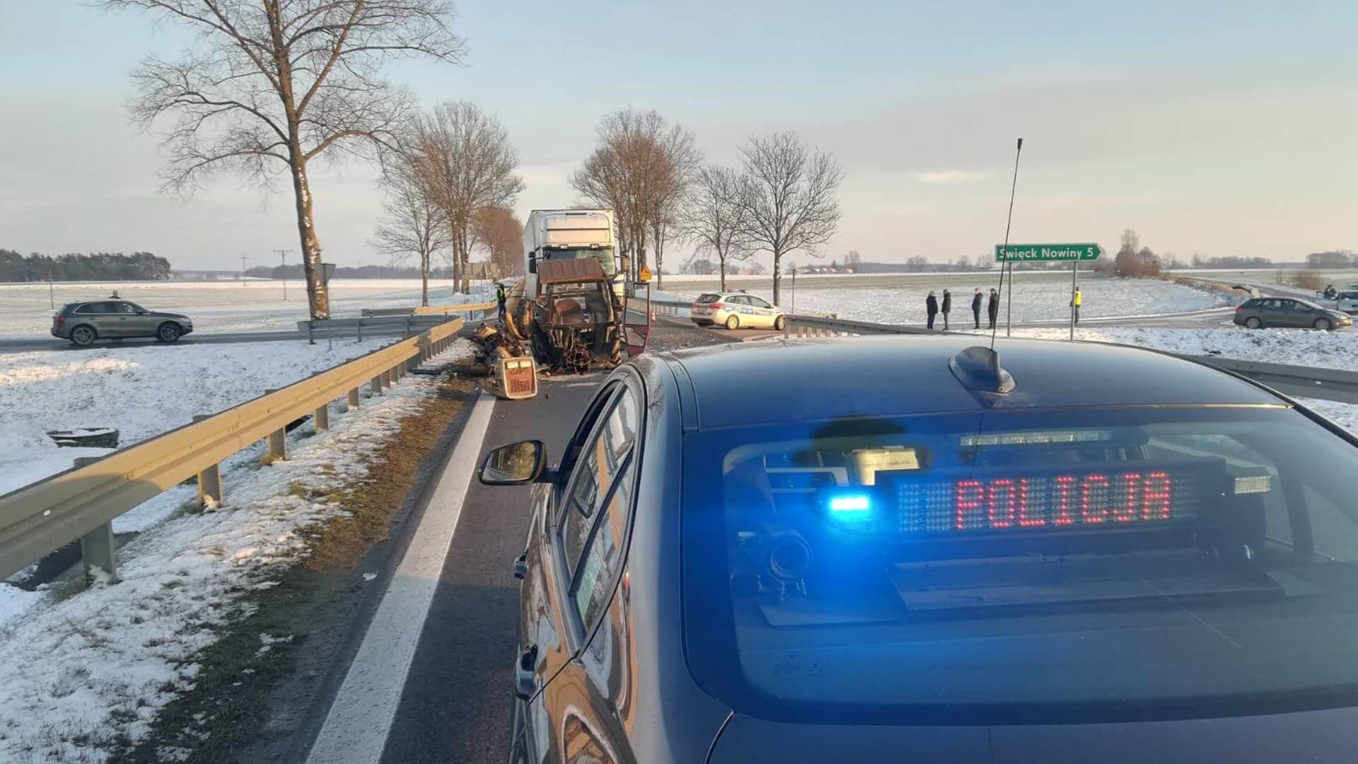 Wypadek na DK66 - nie żyje jedna osoba