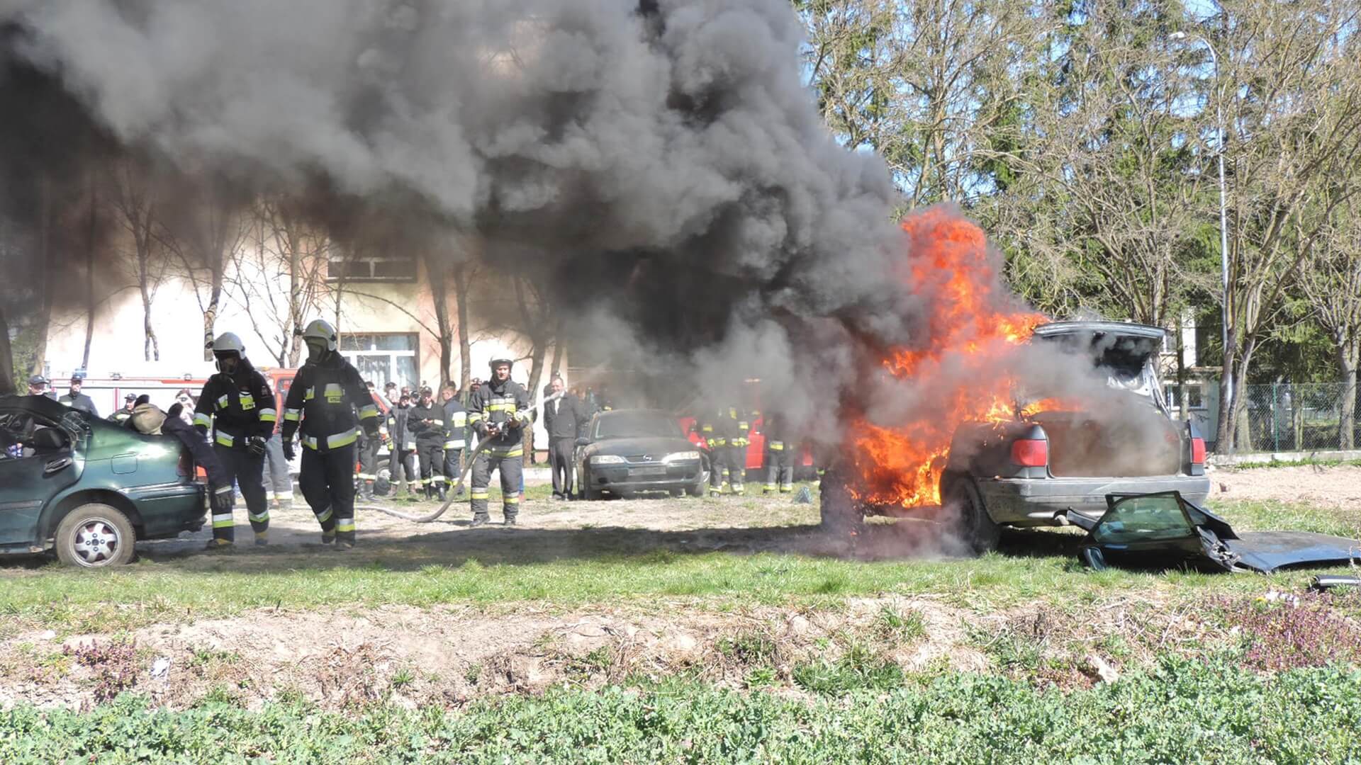 Ćwiczenia strażackie w Krzyżewie