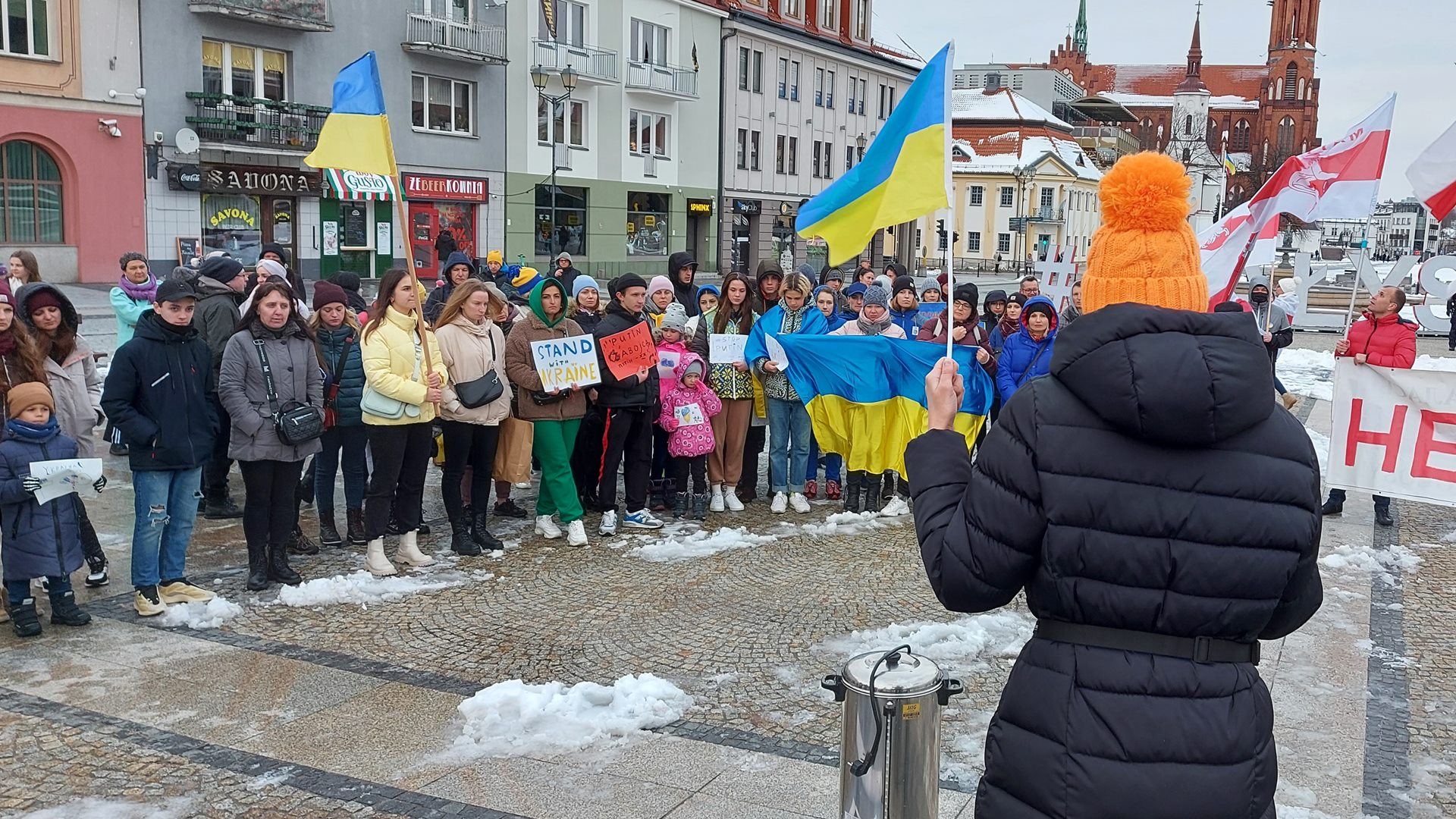 Antywojenna manifestacja w centrum Białegostoku