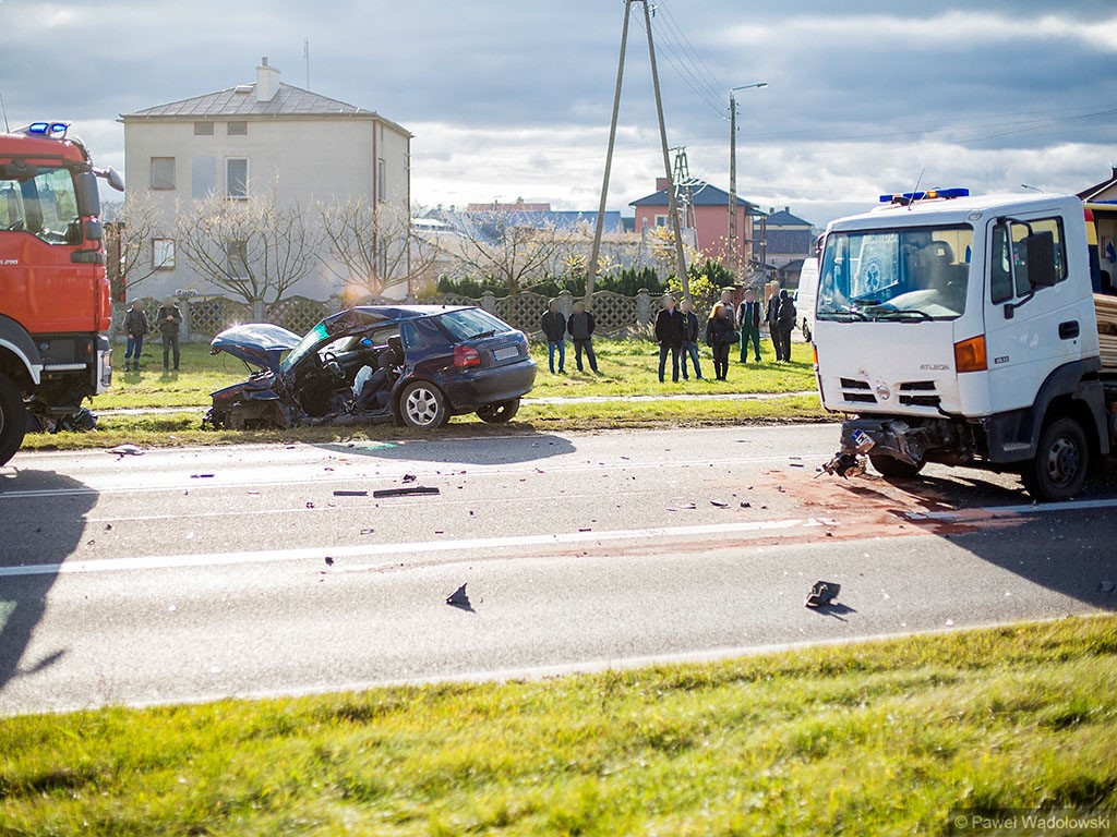 Wypadek w Chojnach Młodych - jedna osoba ciężko ranna
