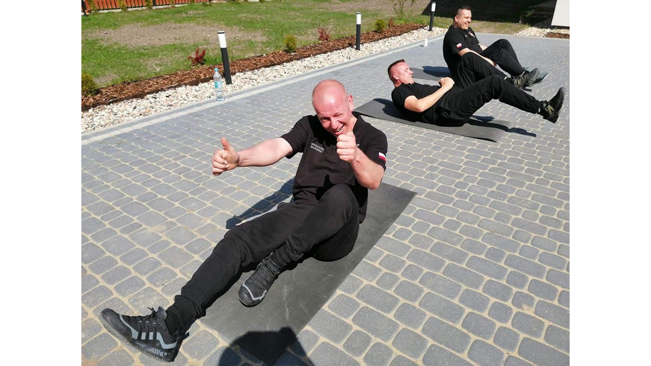 Aerobik online ze strażakami z OSP Gródek