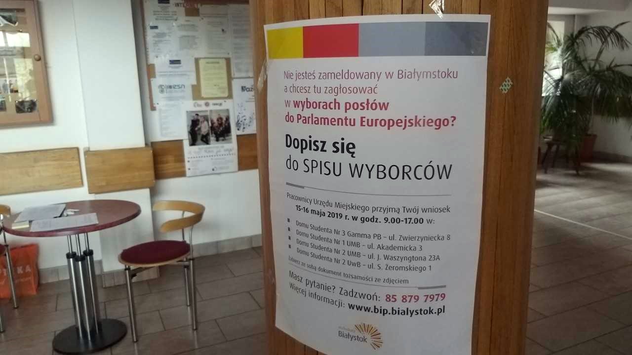 Osoby mieszkające w Białymstoku, ale nie zameldowane, mogą dopisać się do spisu wyborców