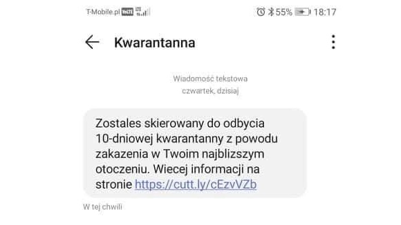 "Zostałeś skierowany na kwarantannę". Uwaga na SMS-y od oszustów